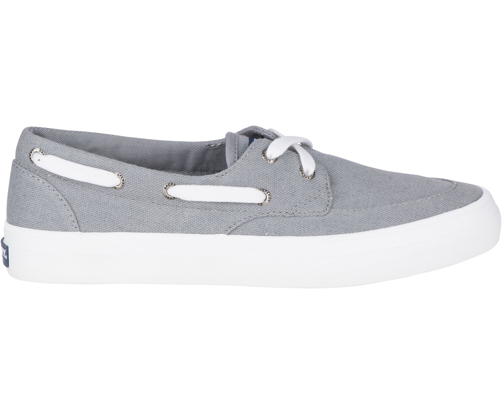 Women's Crest Boat Shoe - Grey - Click Image to Close