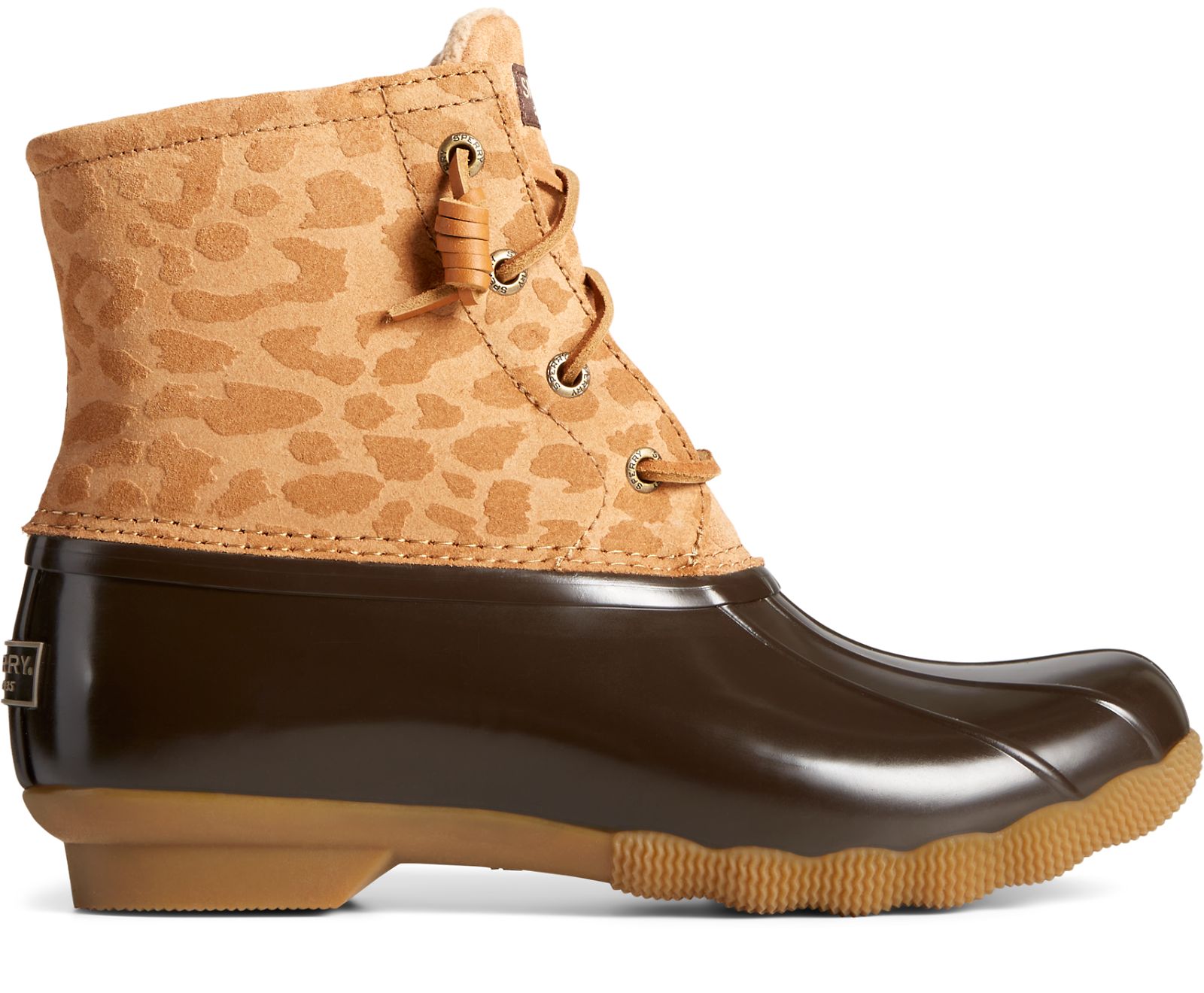 Women's Saltwater Cheetah Duck Boot - Tan