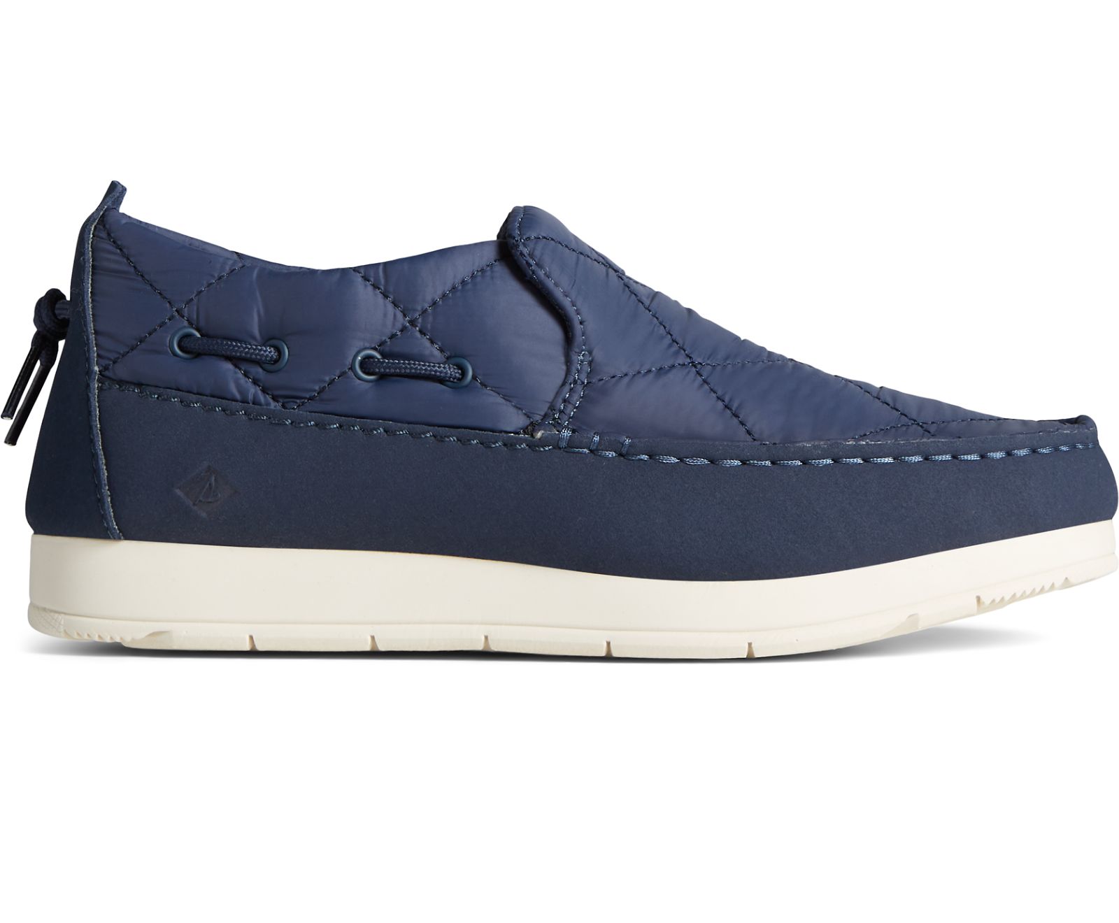 Women's Moc-Sider Nylon Slip On - Navy - Click Image to Close