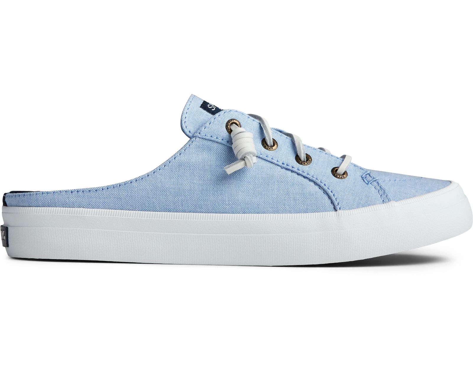 Women's Crest Vibe Chambray Mule Sneaker - Blue - Click Image to Close