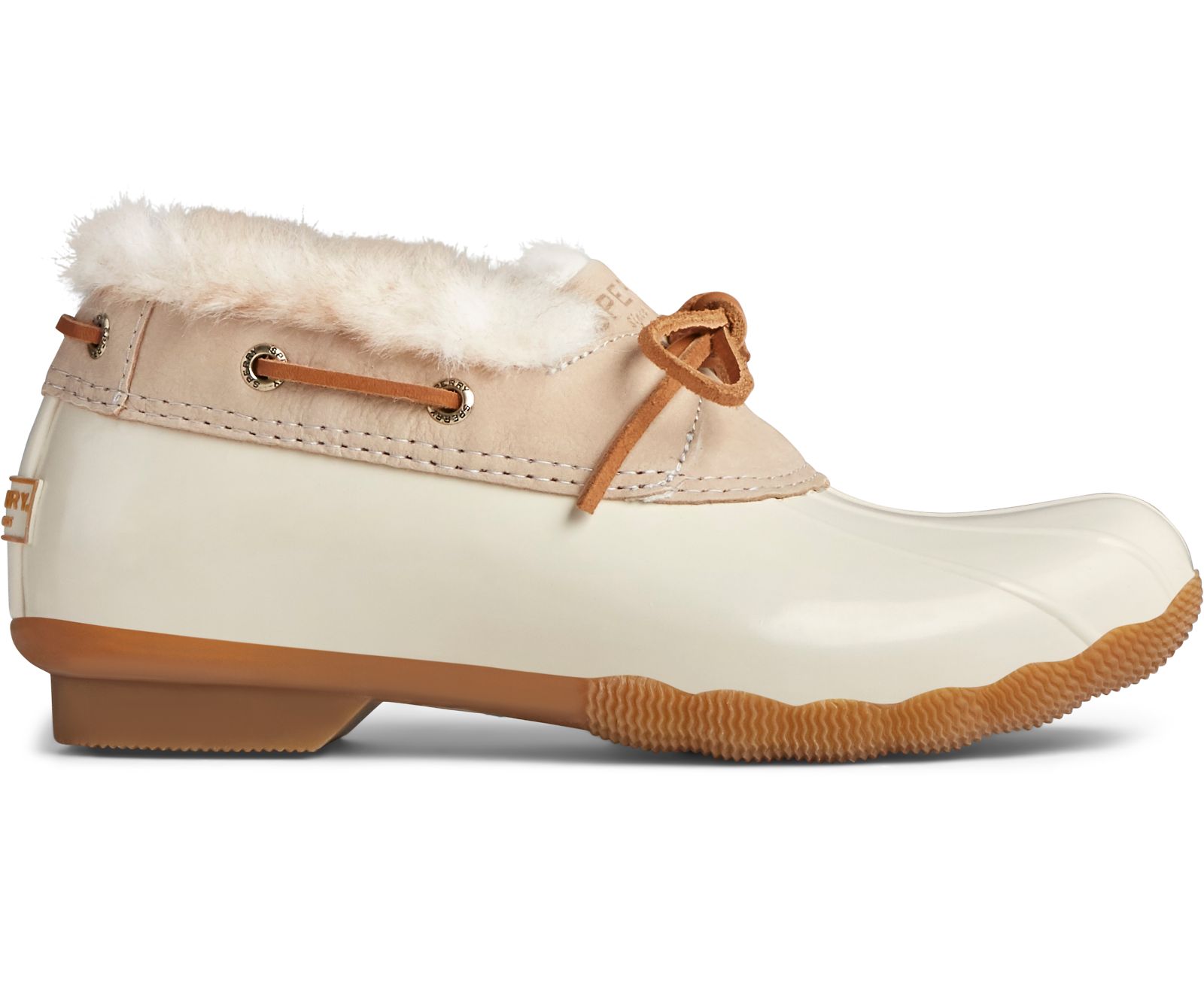 Women's Saltwater 1-Eye Cozy Duck Boot - Ivory - Click Image to Close