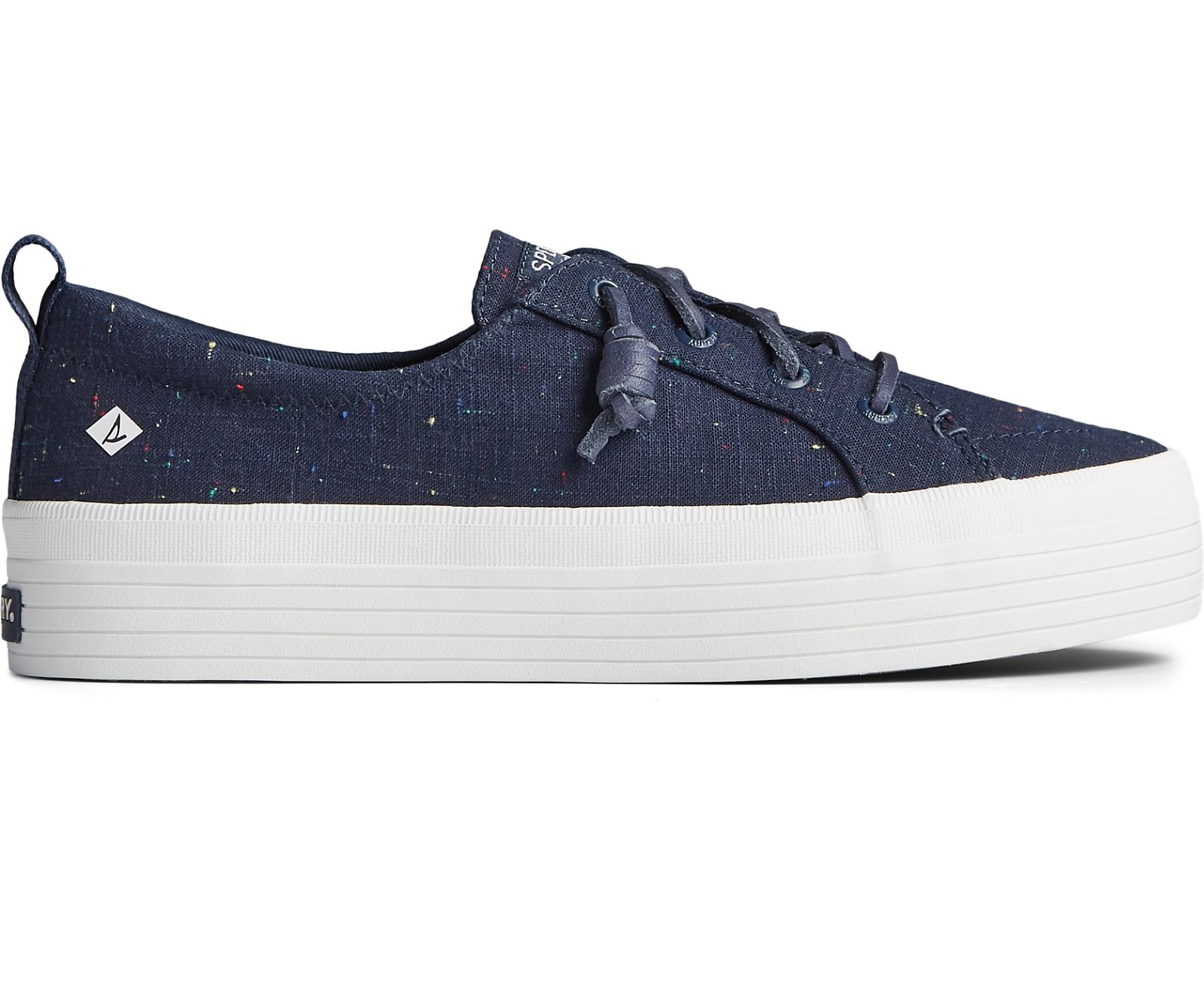 Women's Crest Vibe Platform Confetti Sneaker - Navy - Click Image to Close