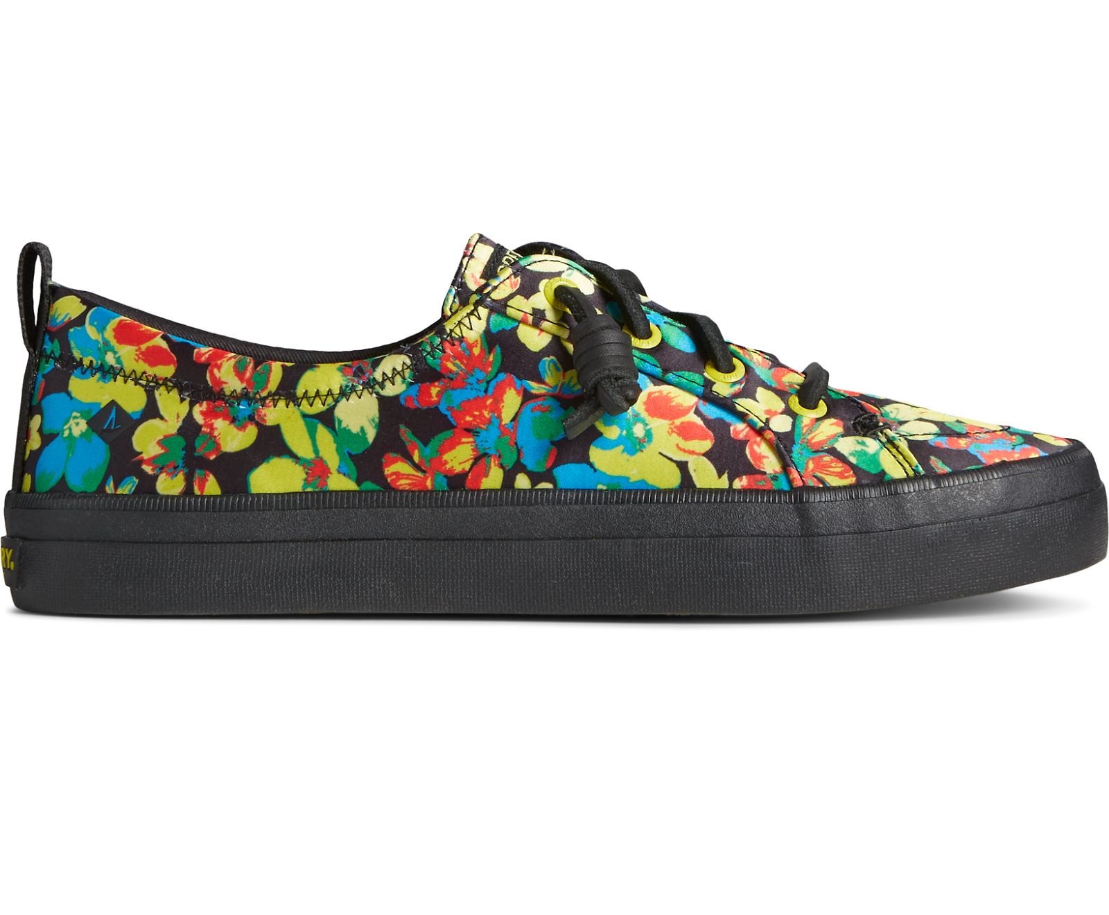 Women's Crest Vibe Floral Tokyo Sneaker - Black - Click Image to Close