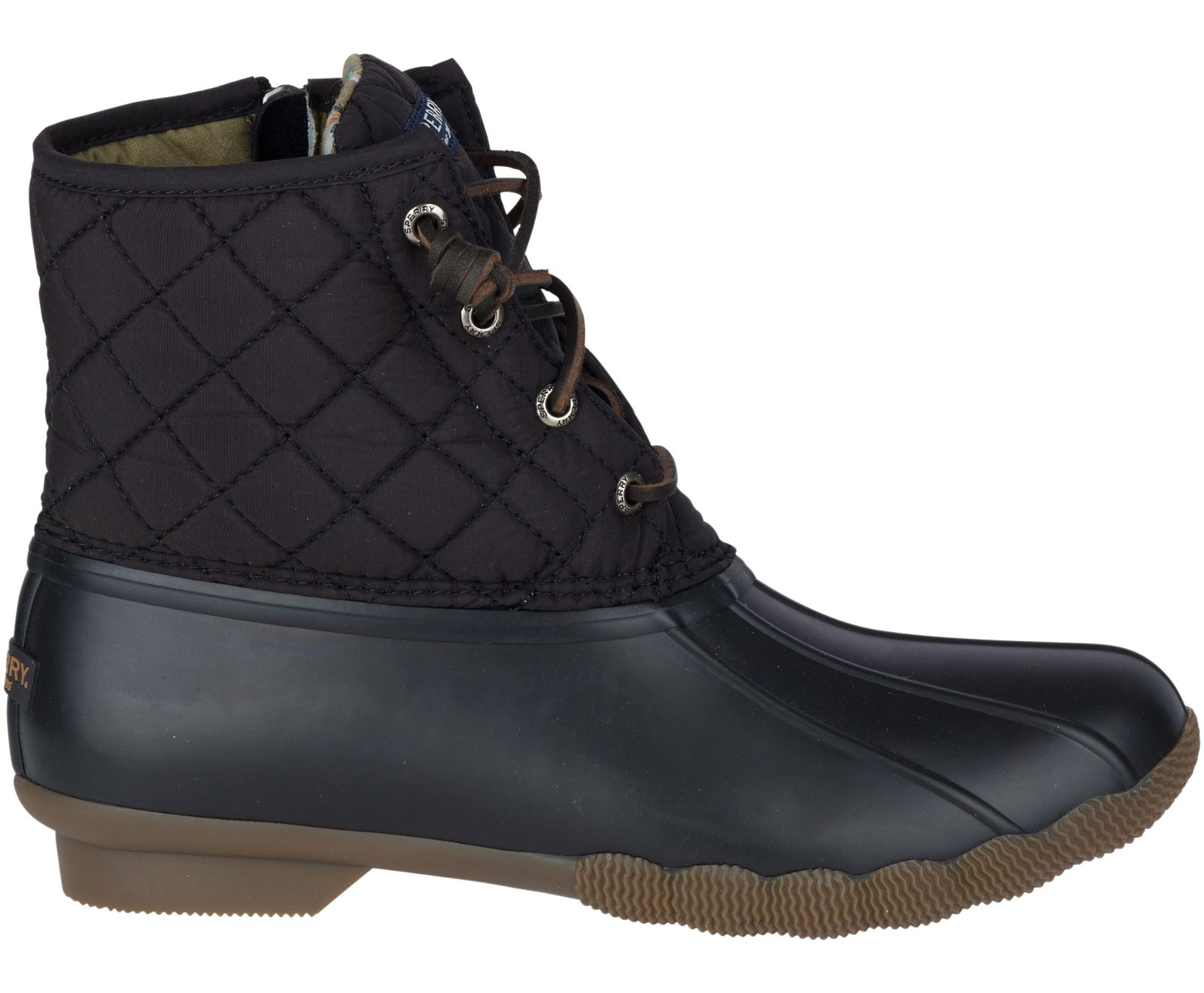 Women's Saltwater Quilted Duck Boot - Black - Click Image to Close