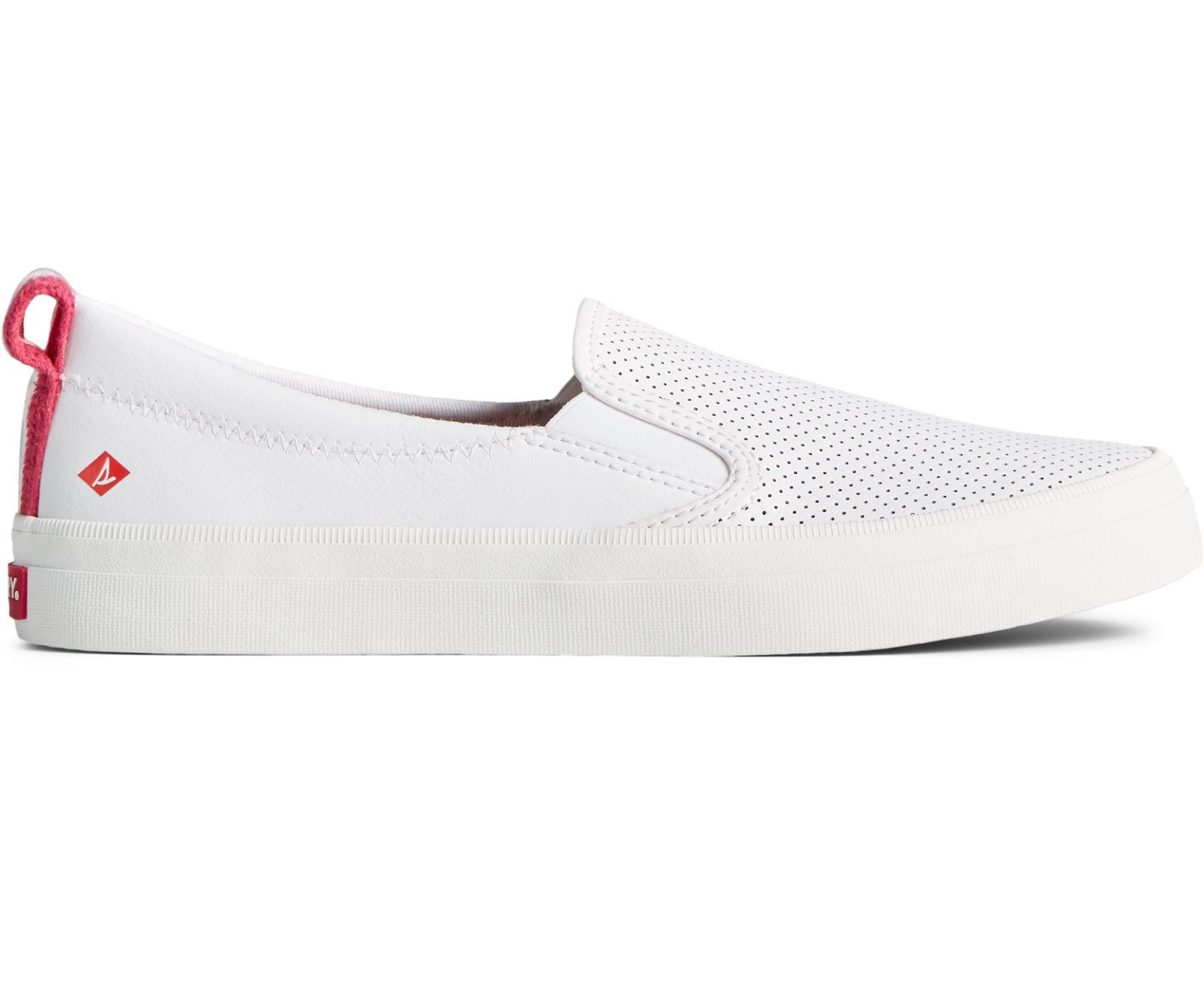 Women's Crest Twin Gore Leather Slip On Sneaker - White
