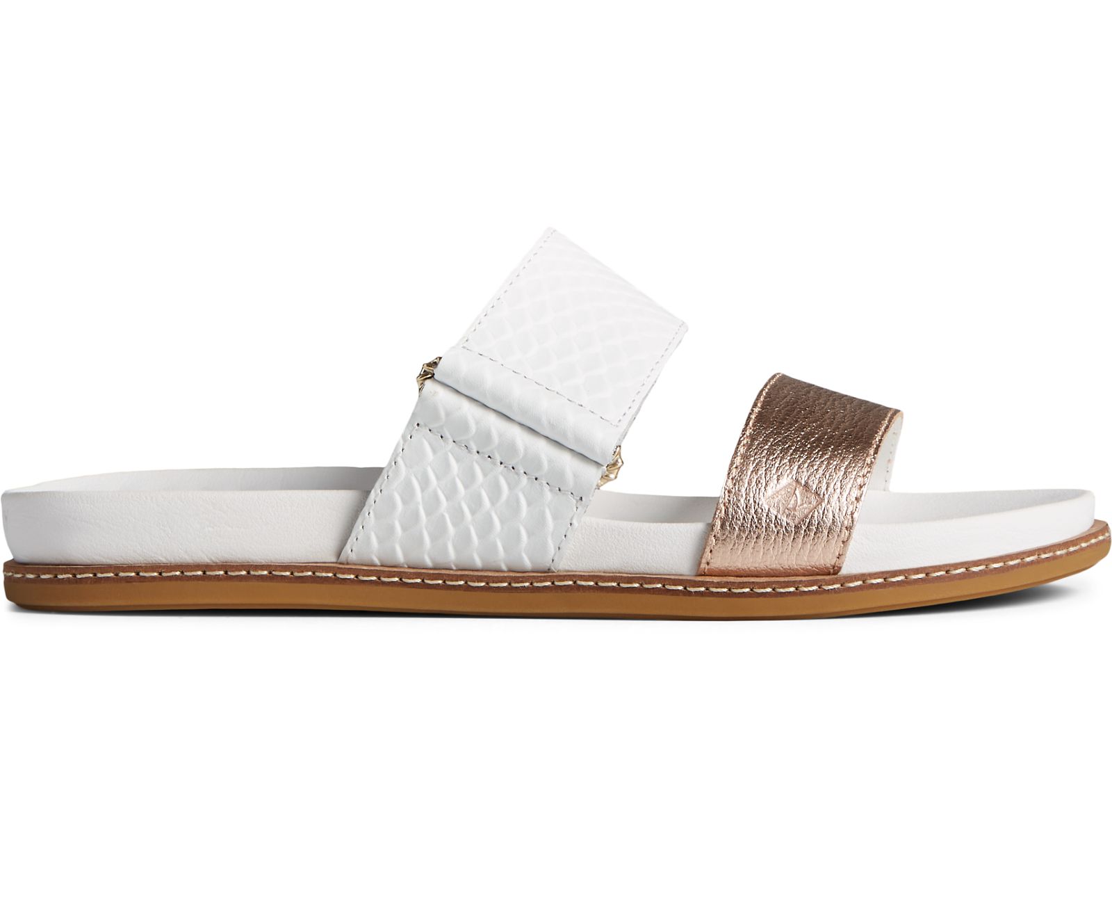 Women's Waveside PLUSHWAVE Slide Sandal - White - Click Image to Close