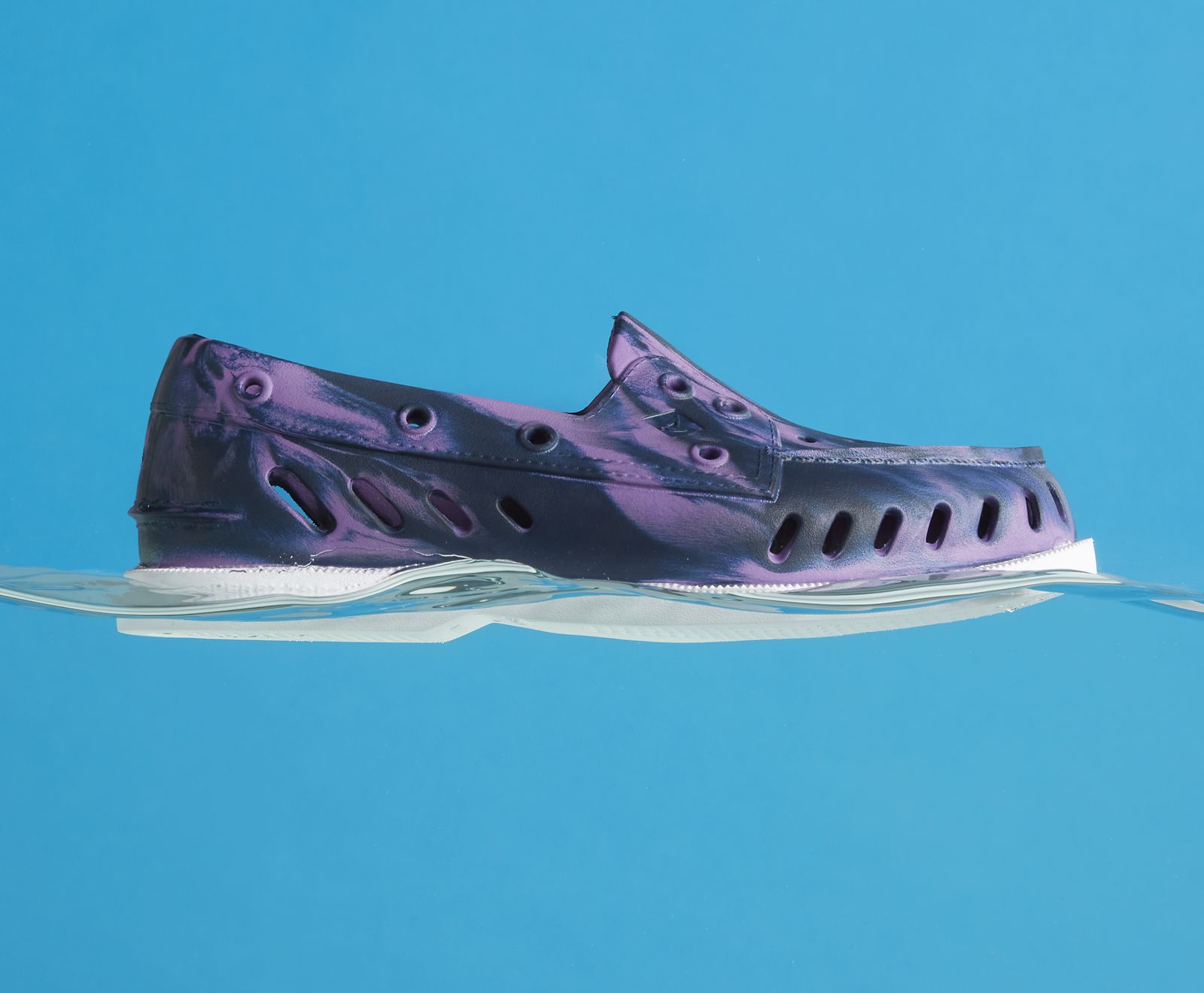 Women's Authentic Original Float Marbled Boat Shoe - Purple Multi