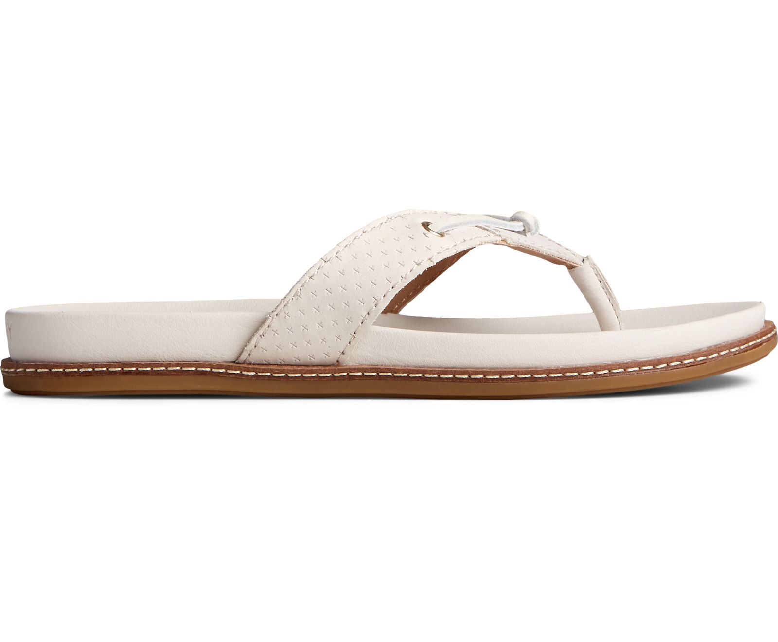 Women's Waveside PLUSHWAVE Flip Flop - Ivory - Click Image to Close