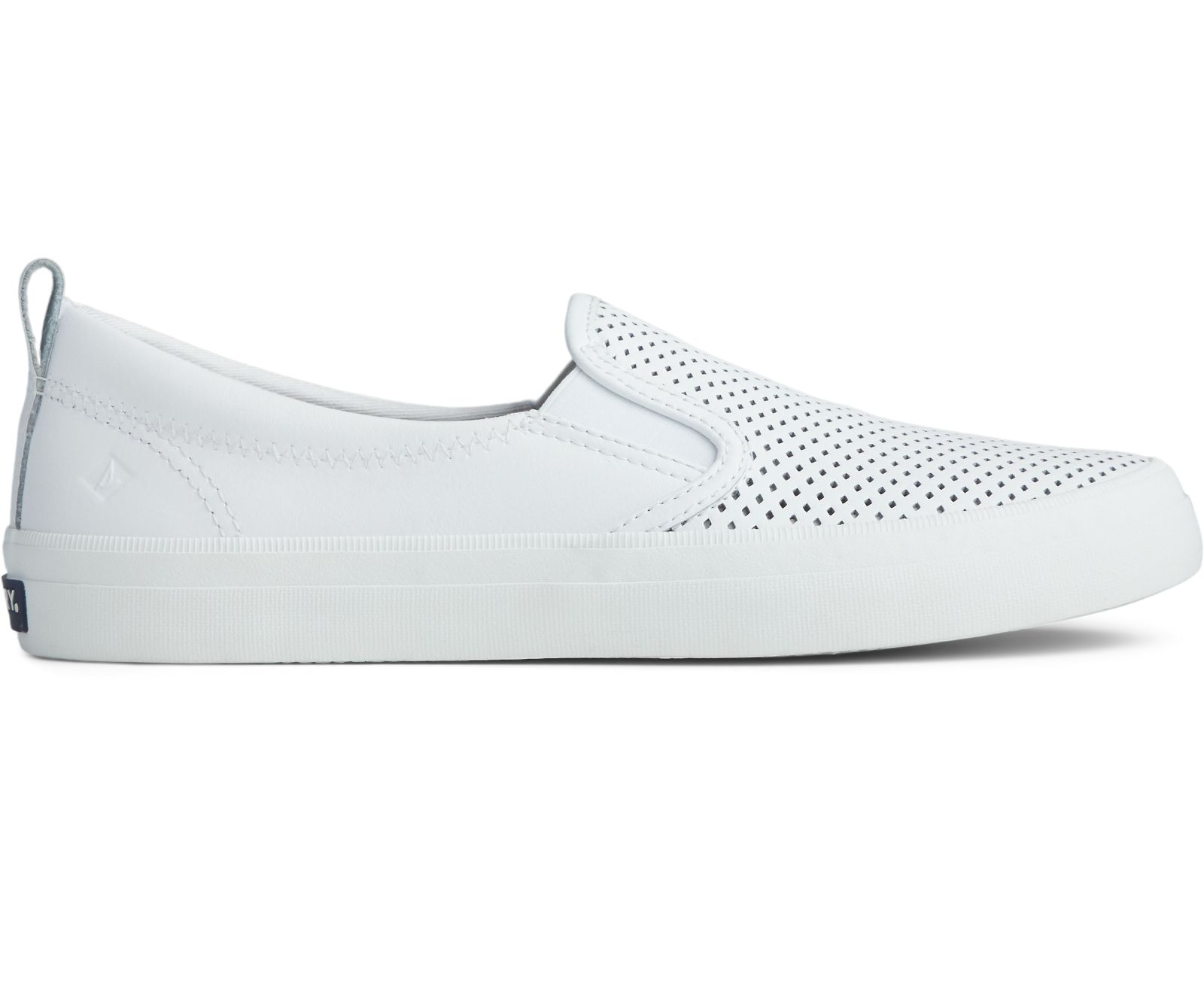 Women's Crest Twin Gore Perforated Slip On Sneaker - White