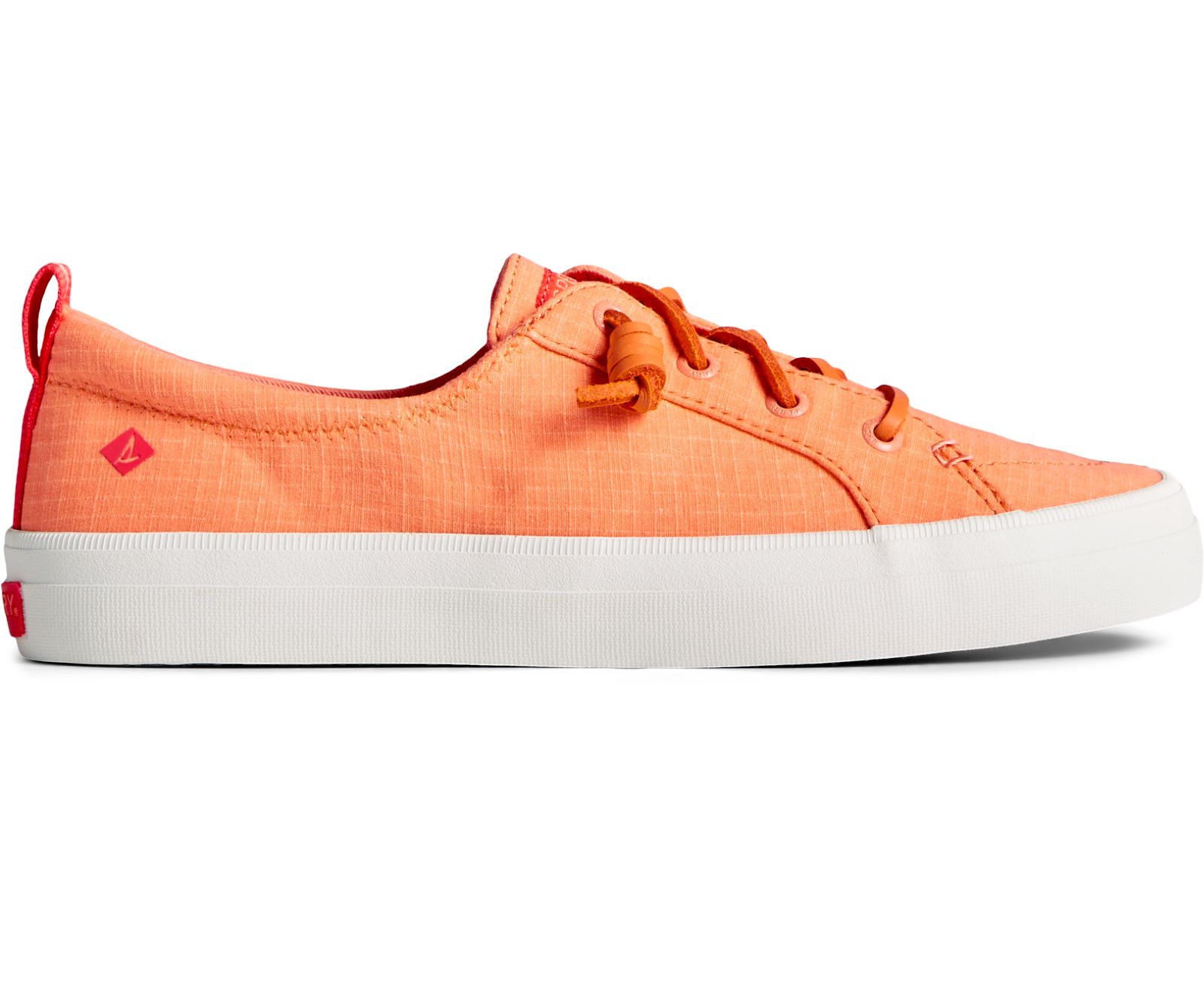 Women's Crest Vibe Cotton Ripstop Sneaker - Peach - Click Image to Close