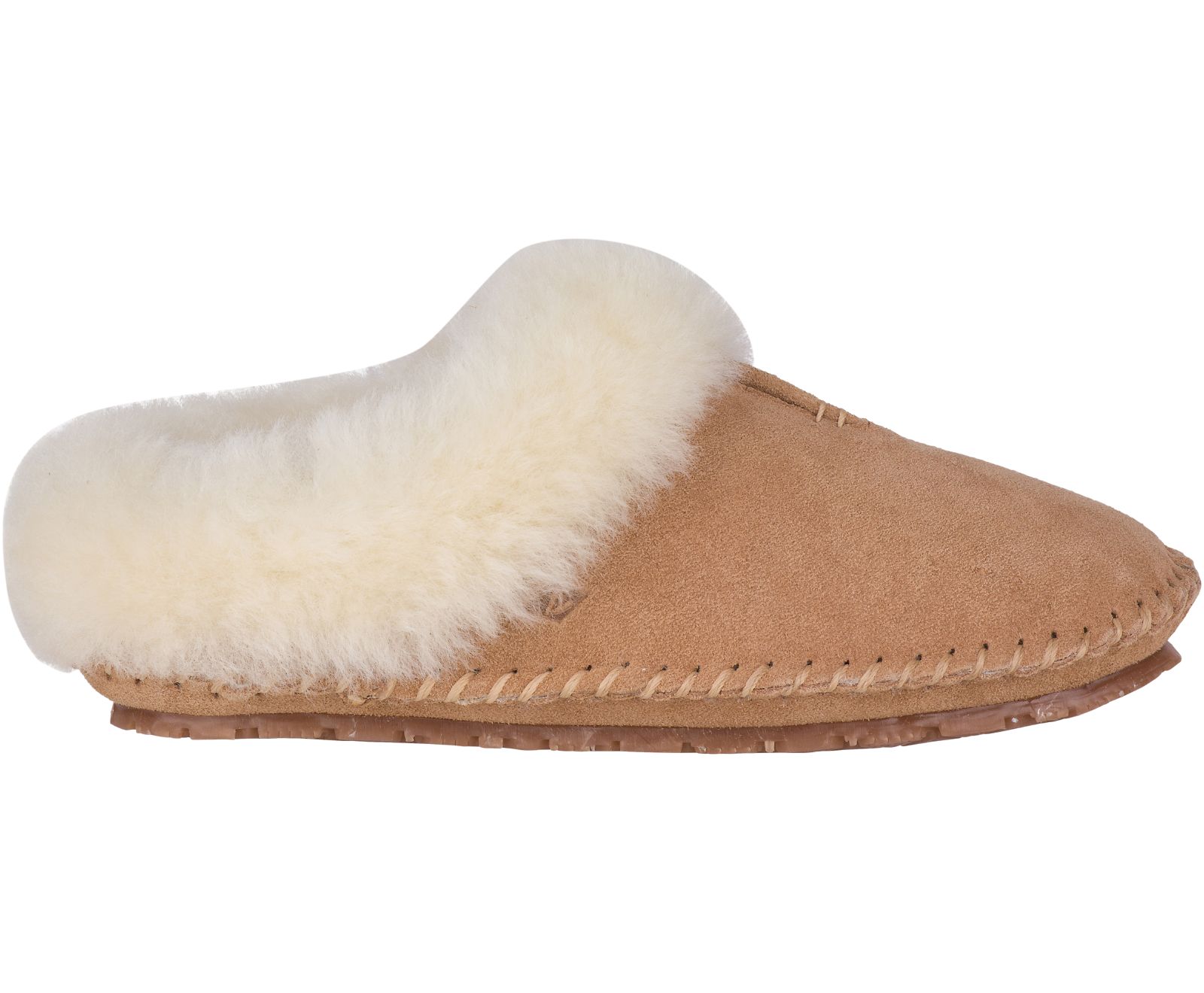 Women's Shearling Clog Slipper - Cinnamon - Click Image to Close