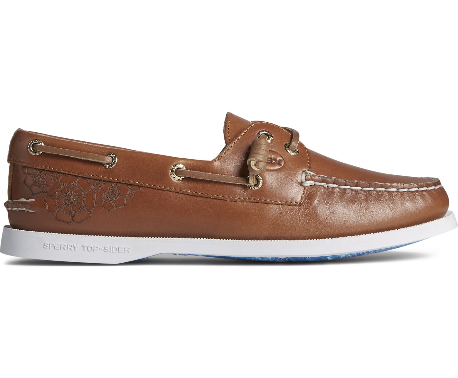 Women's Sperry x OBX Authentic Original Vida Boat Shoe - Tan - Click Image to Close