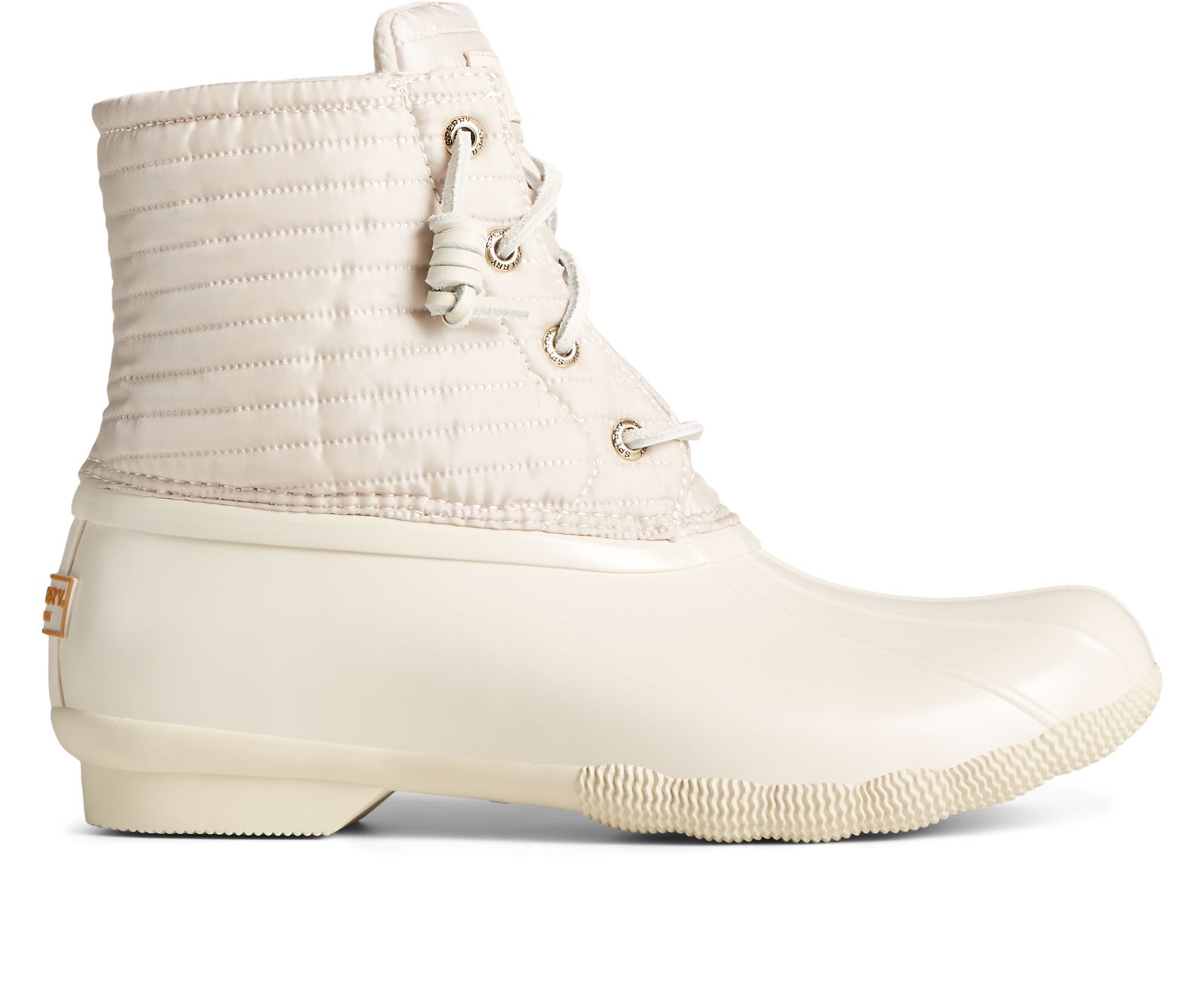 Women's Saltwater Puff Nylon Quilted Duck Boot - Ivory - Click Image to Close