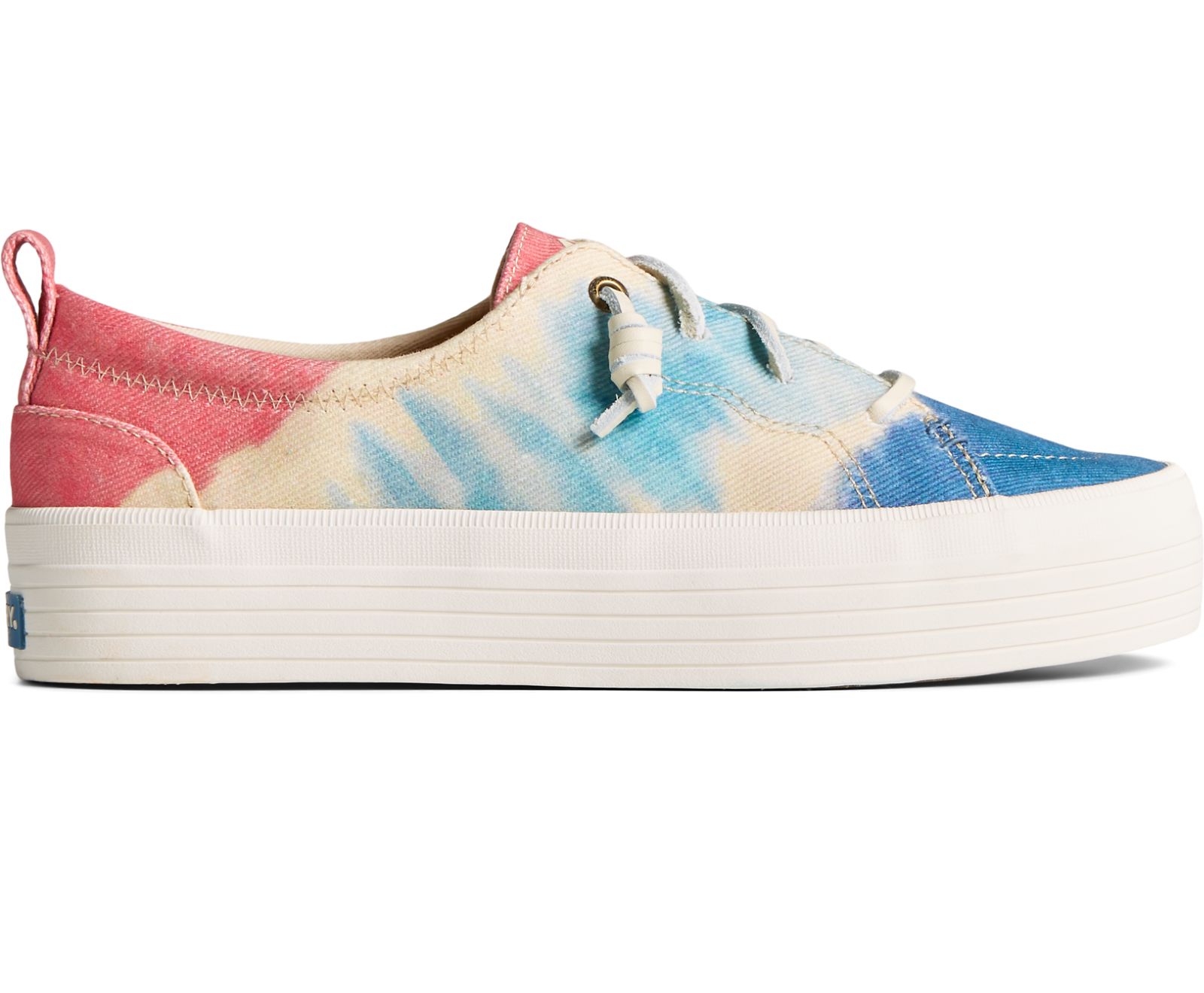 Women's Crest Vibe Platform Tie Dye Sneaker - Navy Multi - Click Image to Close