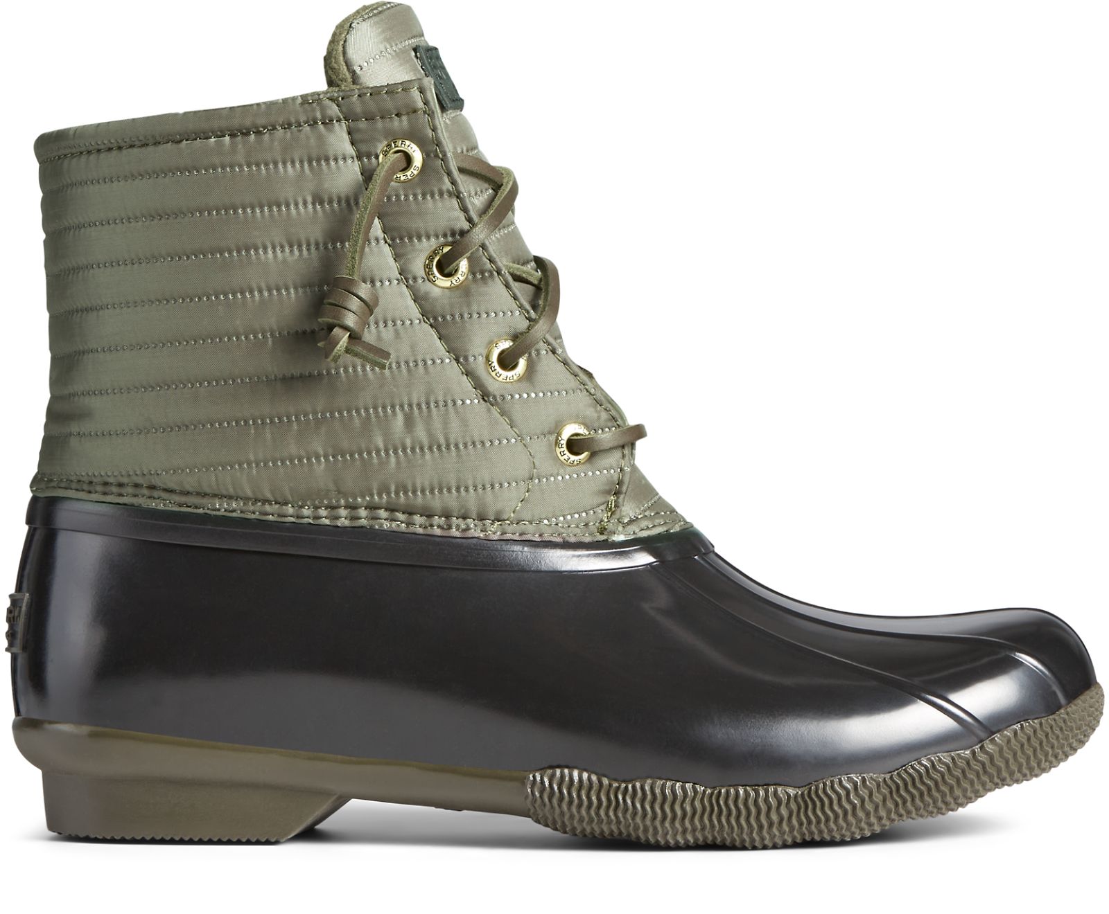 Women's Saltwater Puff Nylon Quilted Duck Boot - Olive