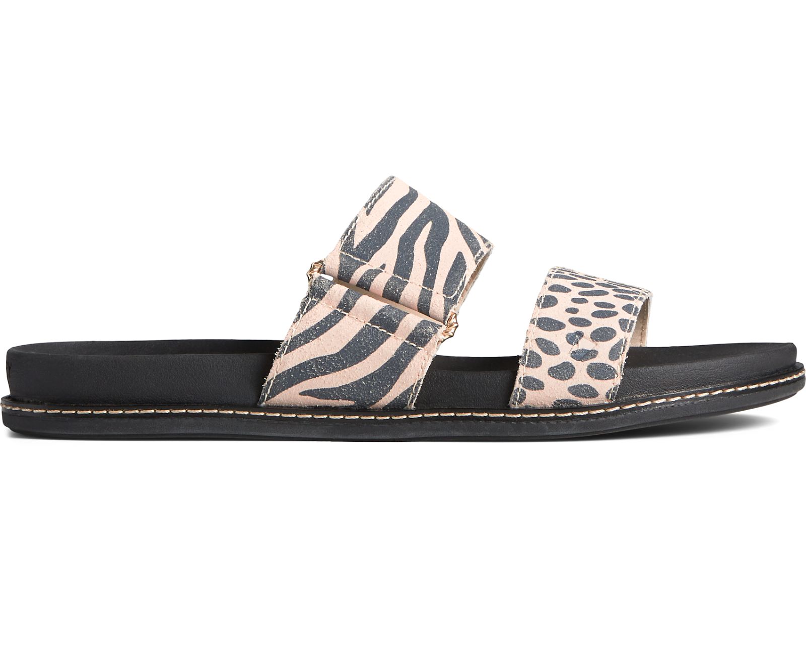 Women's Waveside PLUSHWAVE Slide Sandal - Black Multi - Click Image to Close