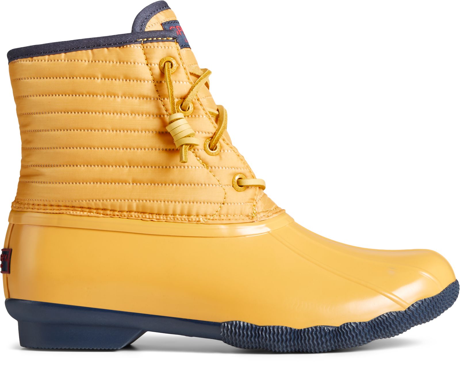 Women's Saltwater Puff Nylon Quilted Duck Boot - Yellow - Click Image to Close