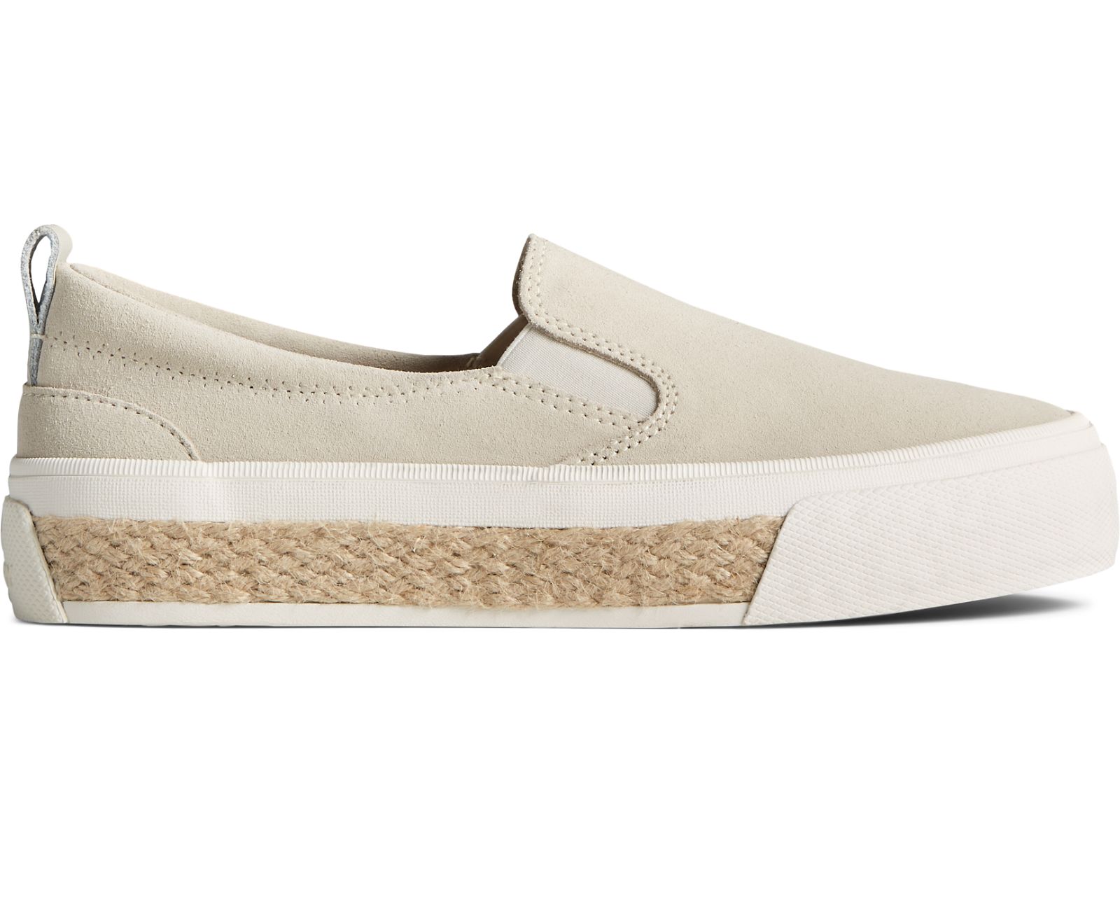 Women's Crest Twin Gore Platform Resort Slip On Sneaker - Bone White