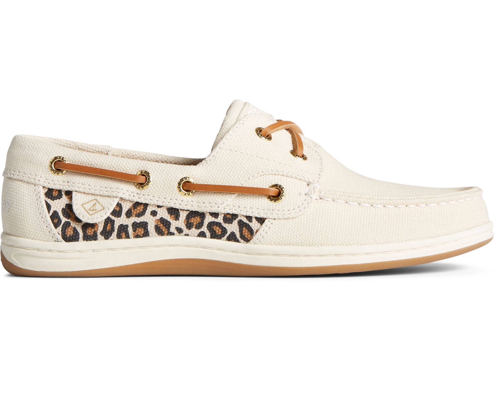 Women's Koifish Animal Print Boat Shoe - Tan - Click Image to Close