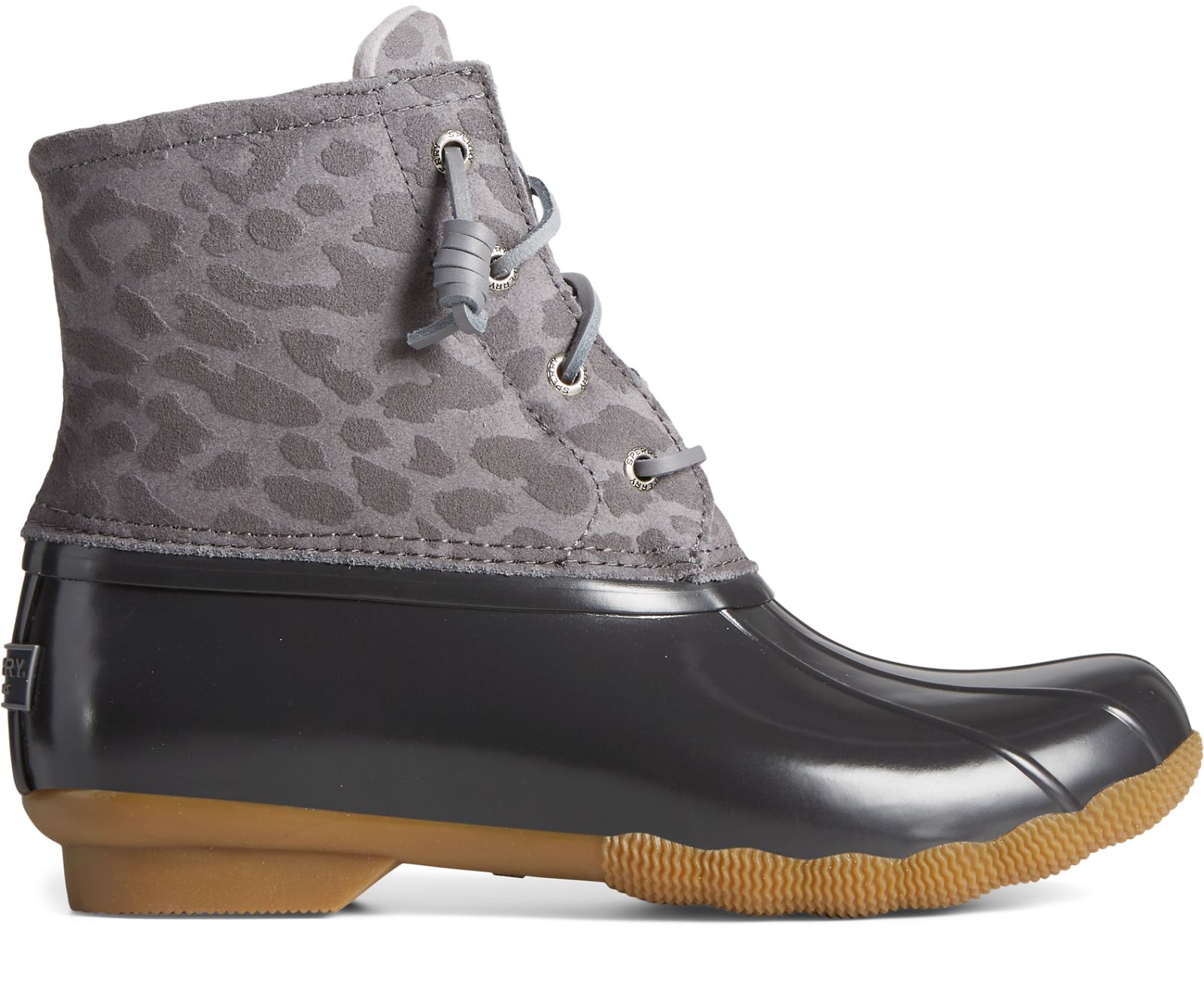 Women's Saltwater Cheetah Duck Boot - Grey