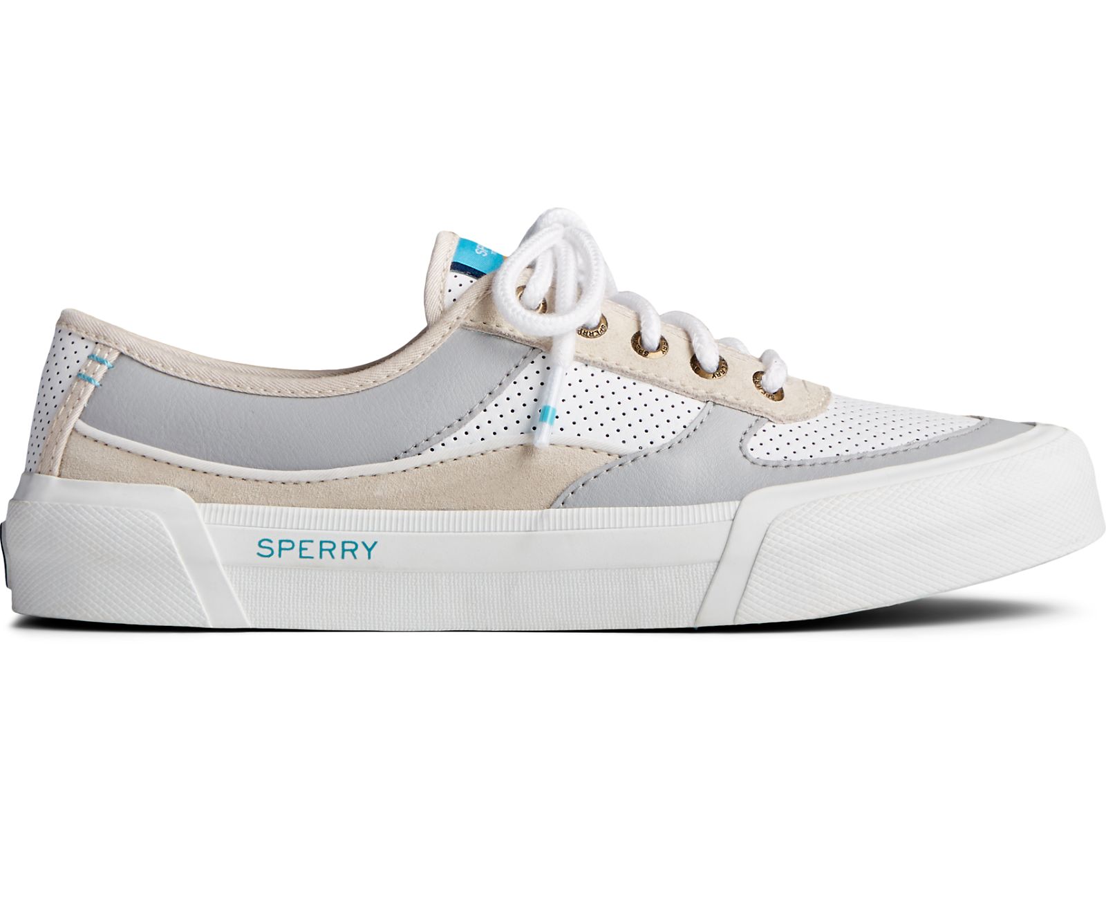 Women's Soletide Sneaker - White/Grey - Click Image to Close