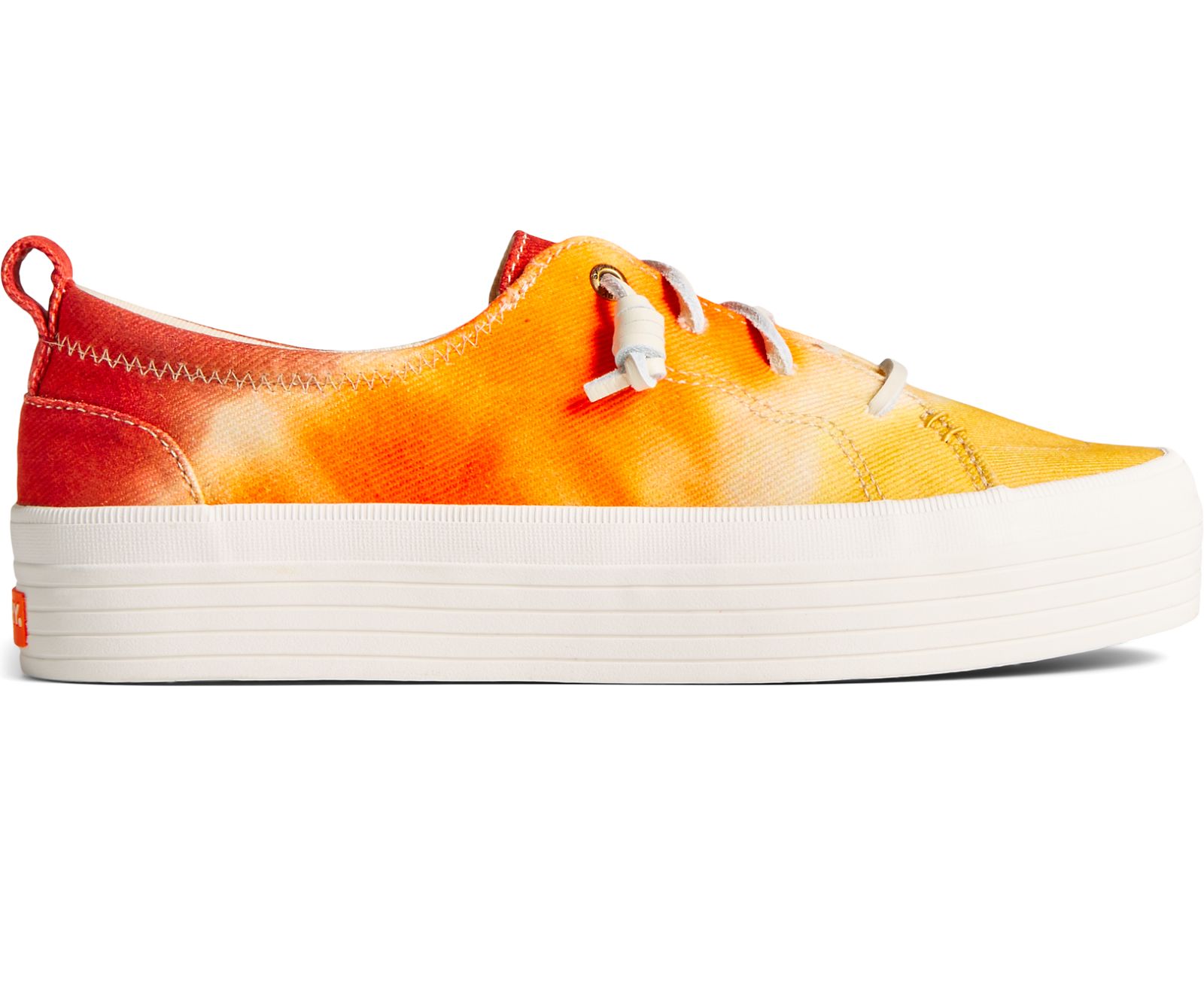 Women's Crest Vibe Platform Tie Dye Sneaker - Orange Multi - Click Image to Close