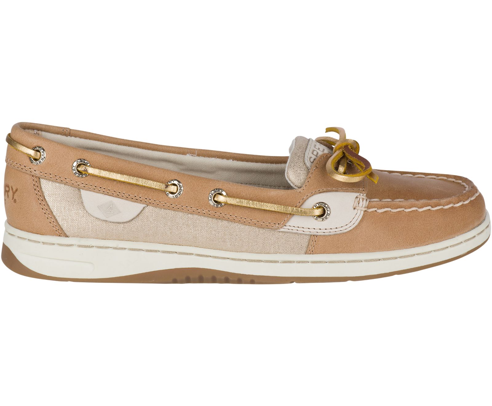 Women's Angelfish Metallic Boat Shoe - Linen Metallic - Click Image to Close