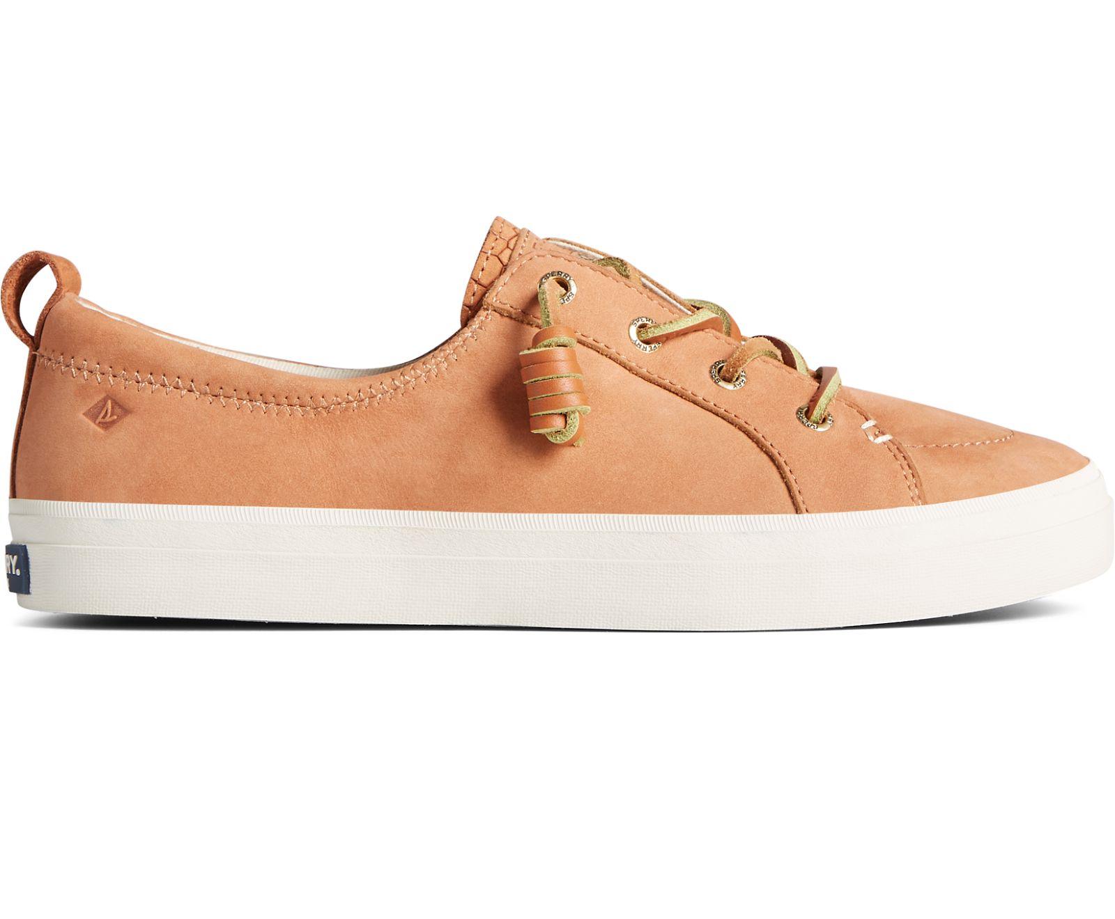 Women's Crest Vibe PLUSHWAVE Snake Nubuck Sneaker - Tan - Click Image to Close