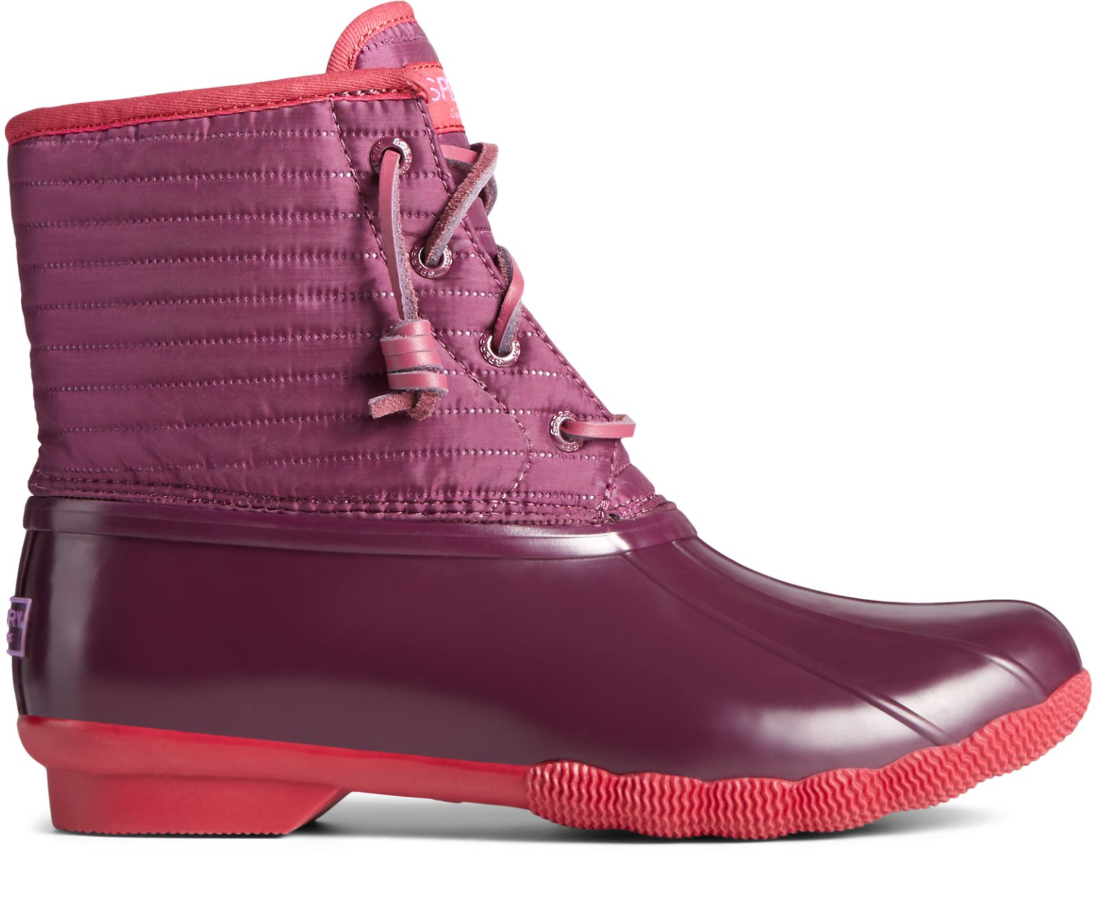 Women's Saltwater Puff Nylon Quilted Duck Boot - Red