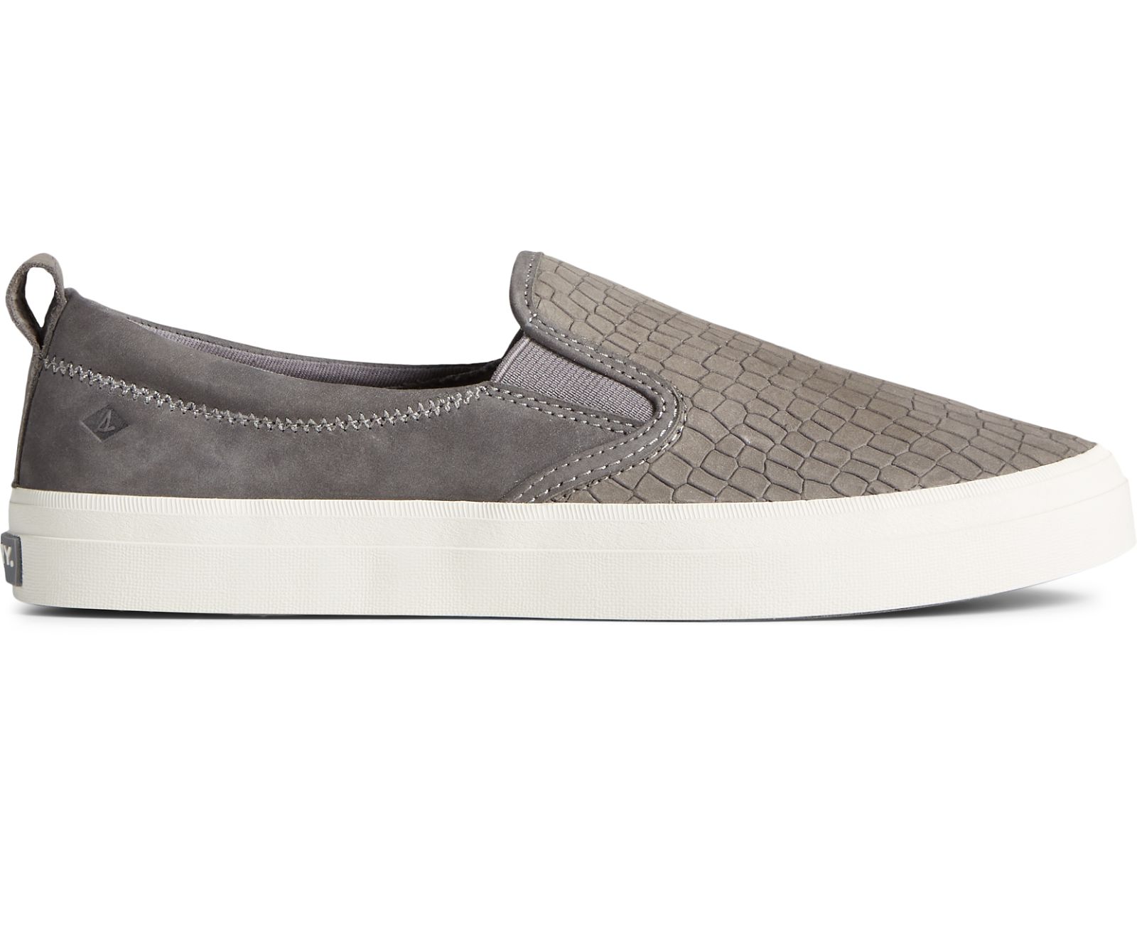 Women's Crest Twin Gore PLUSHWAVE Leather Slip On Sneaker - Grey