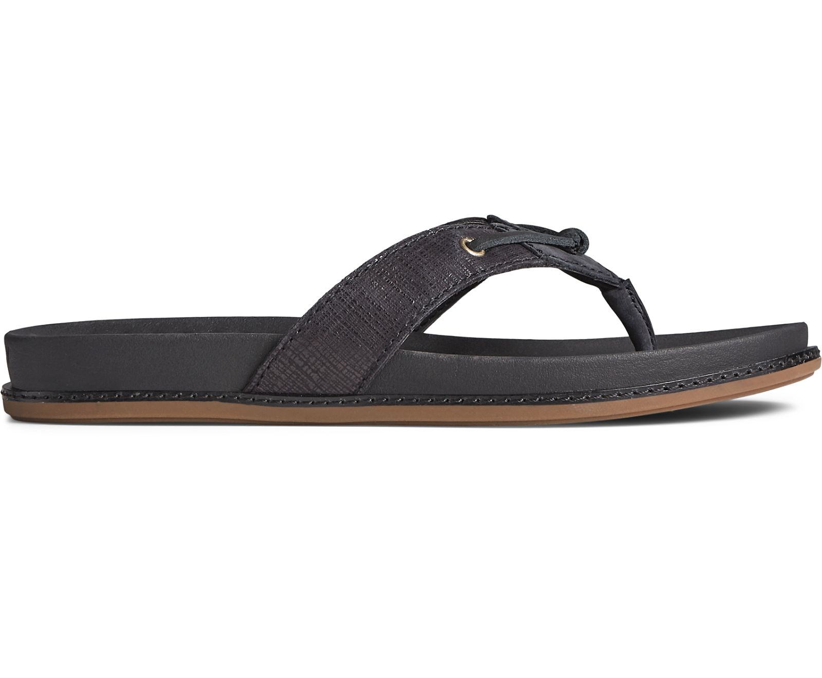 Women's Waveside PLUSHWAVE Flip Flop - Black - Click Image to Close