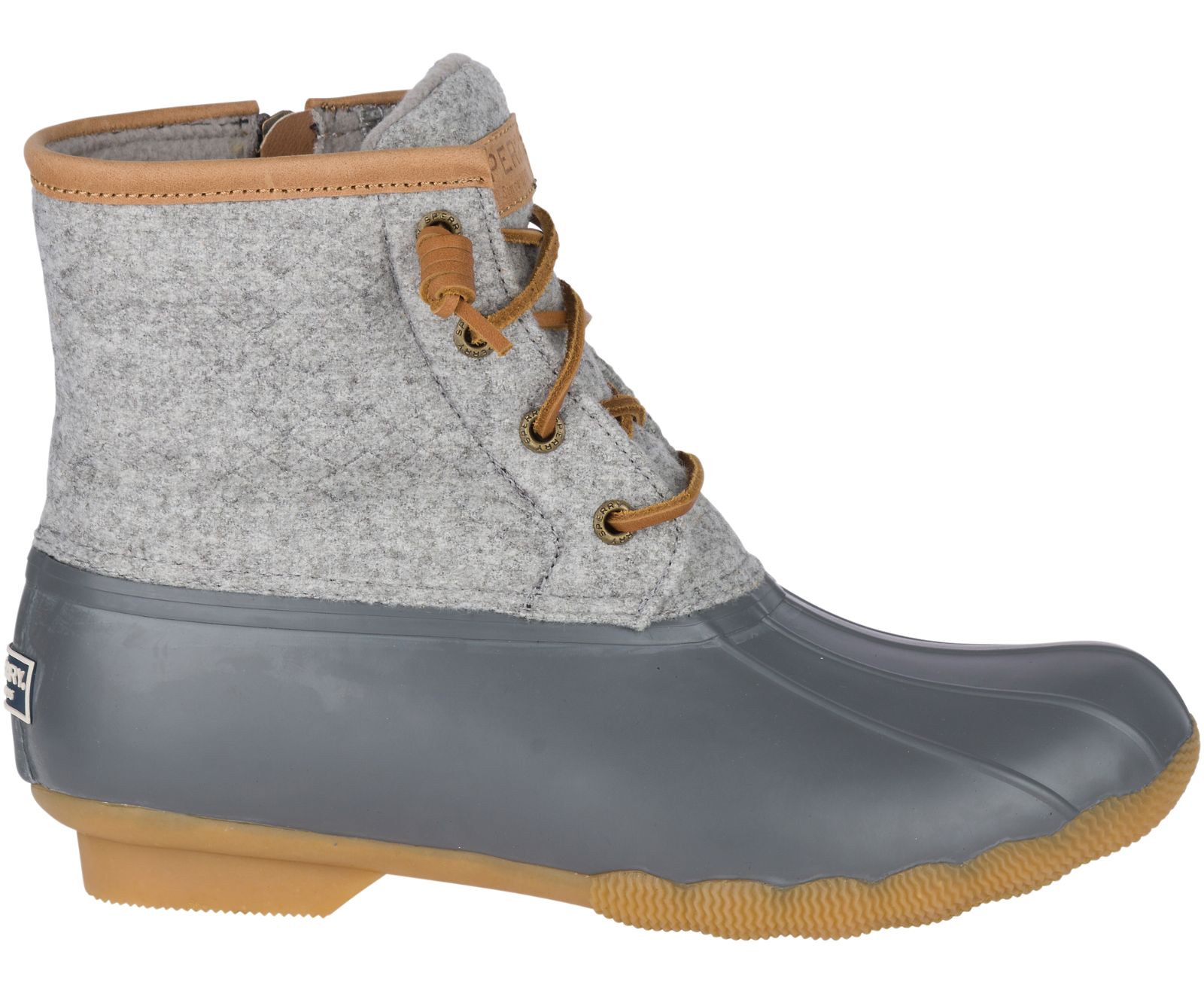 Women's Saltwater Wool Embossed Duck Boot w/ Thinsulate™ - Grey - Click Image to Close