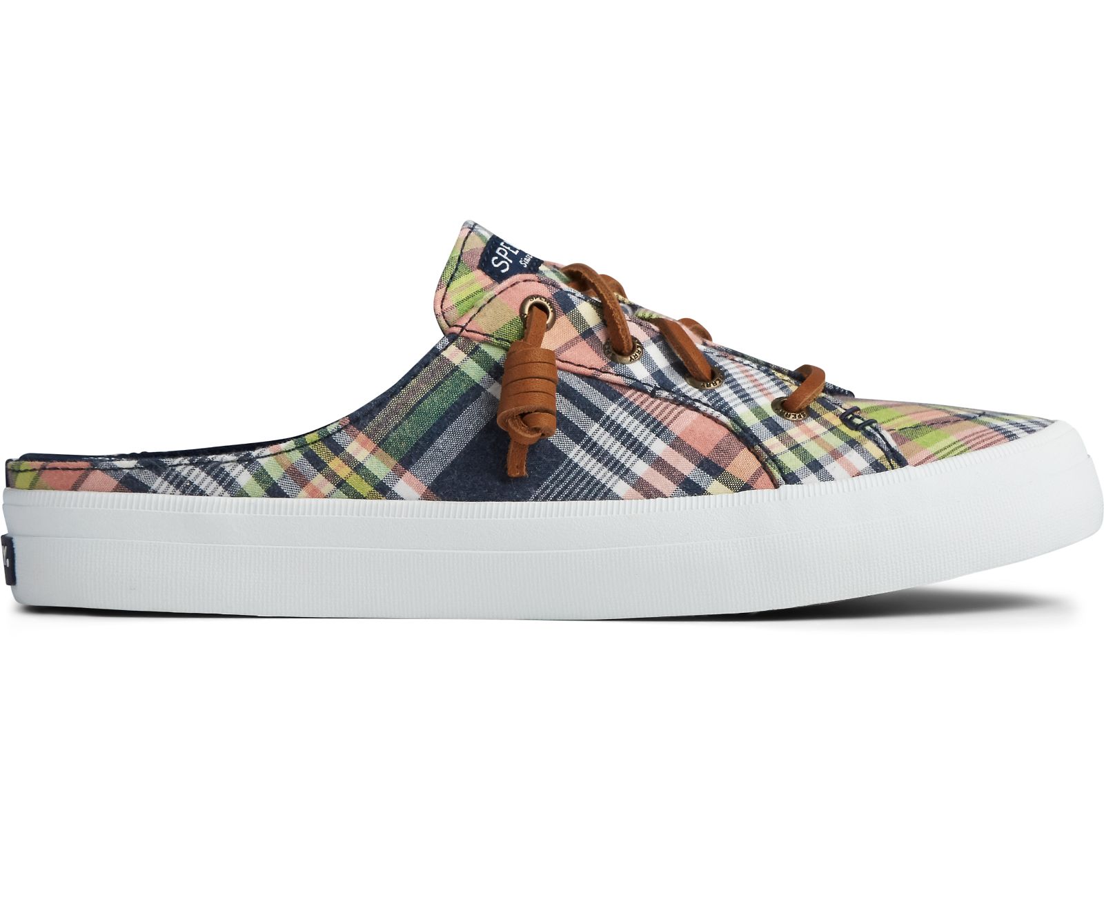 Women's Crest Vibe Washed Plaid Mule Sneaker - Kick Back Plaid - Click Image to Close