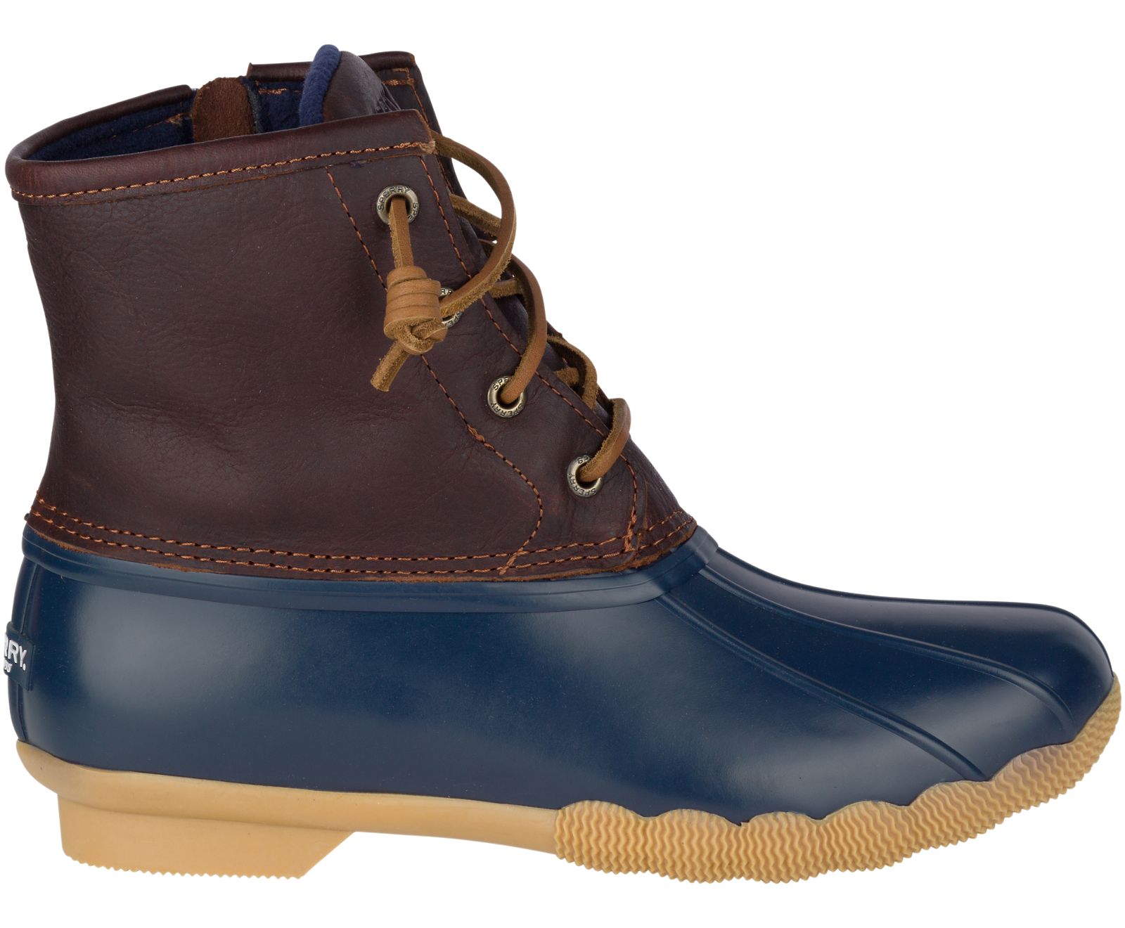 Women's Saltwater Duck Boot - Tan / Navy - Click Image to Close
