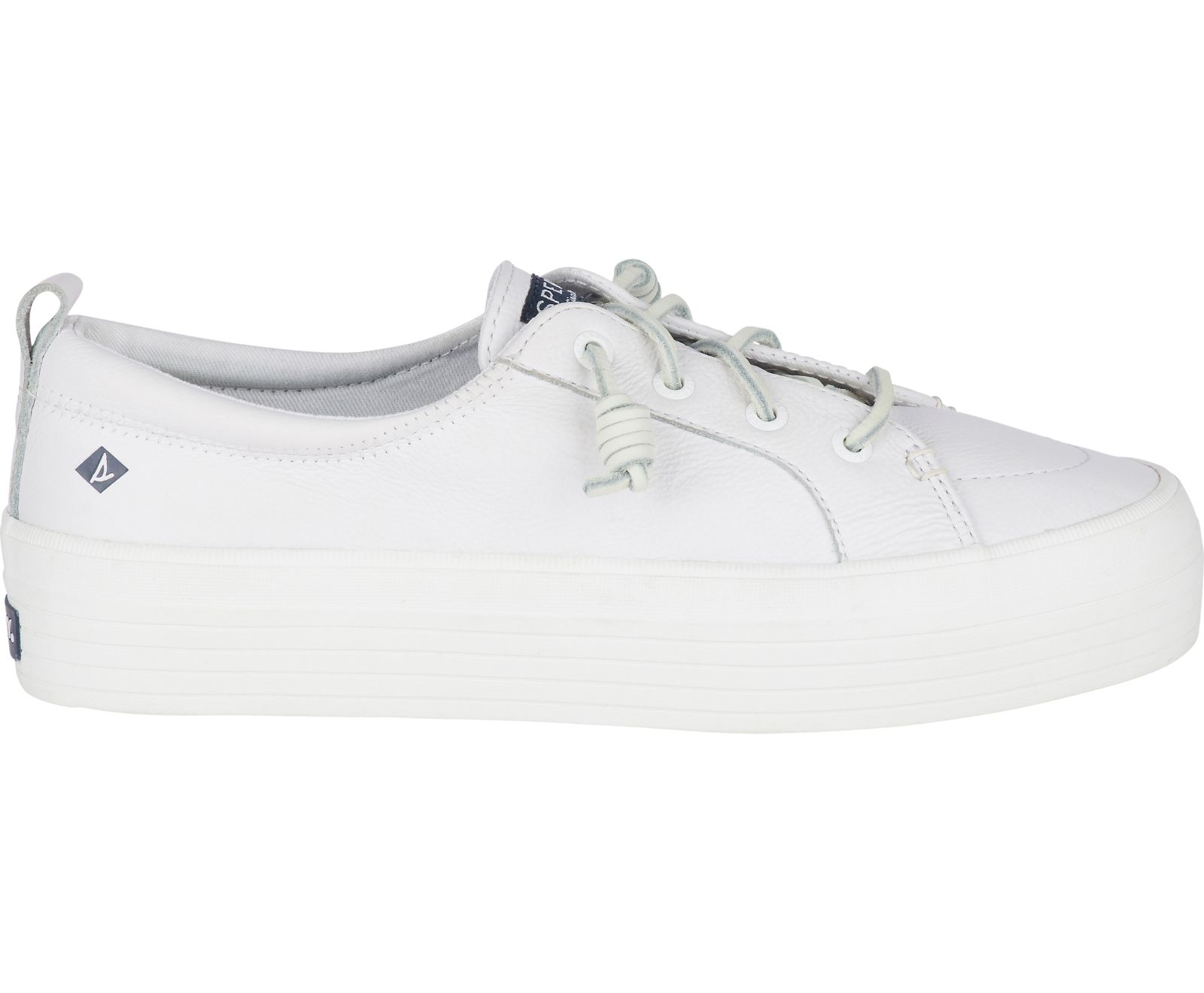 Women's Crest Vibe Platform Leather Sneaker - White