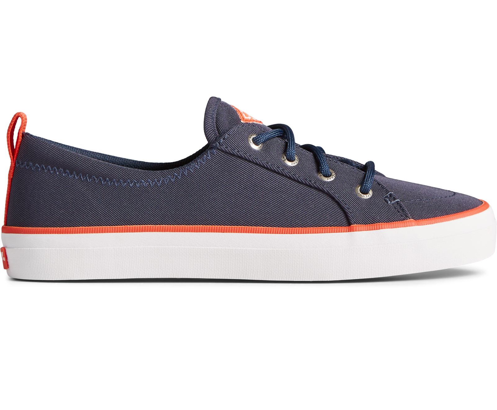 Women's Crest Vibe SeaCycled Sneaker - Navy/Red - Click Image to Close