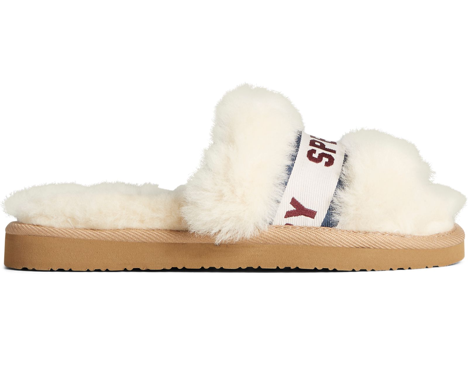 Women's Romy Shearling Slide Slipper - Natural Shearling - Click Image to Close