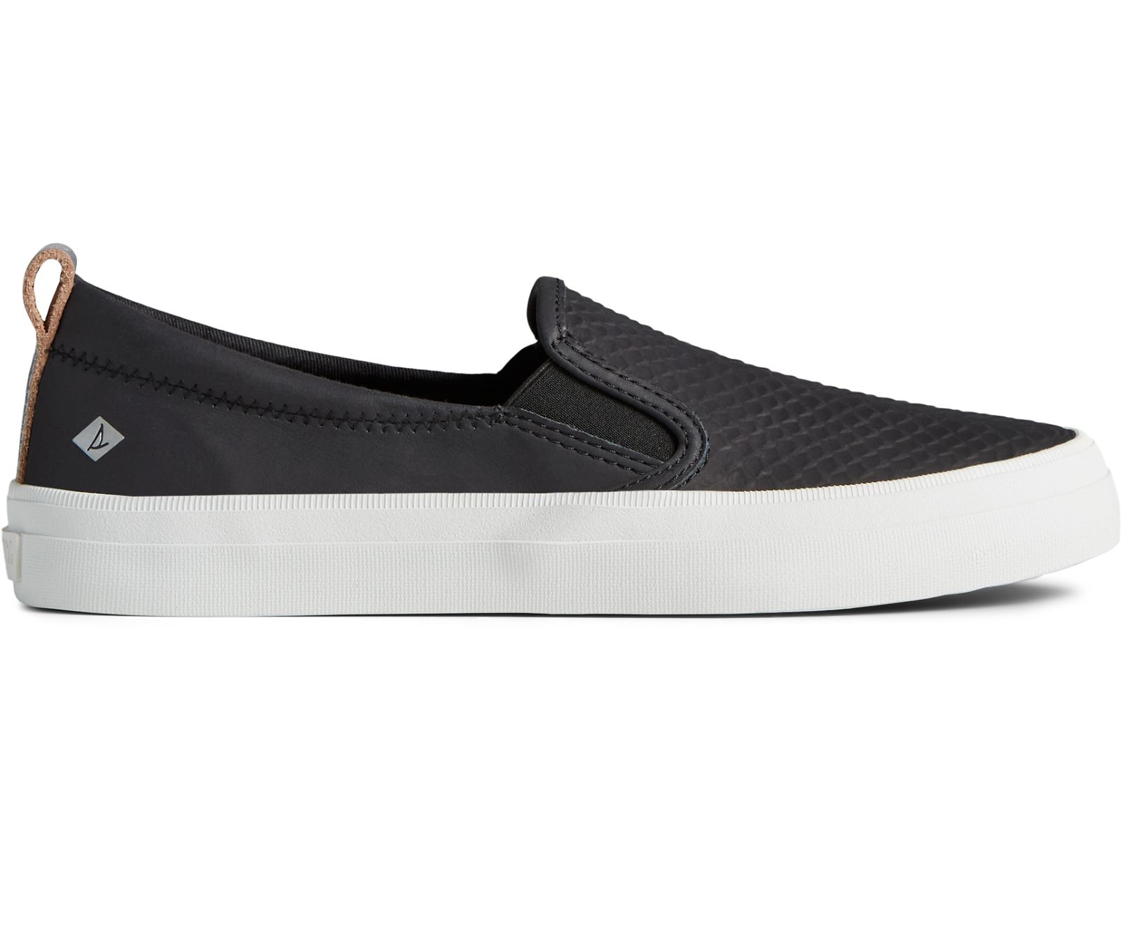 Women's Crest Twin Gore Metallic Slip On Sneaker - Black