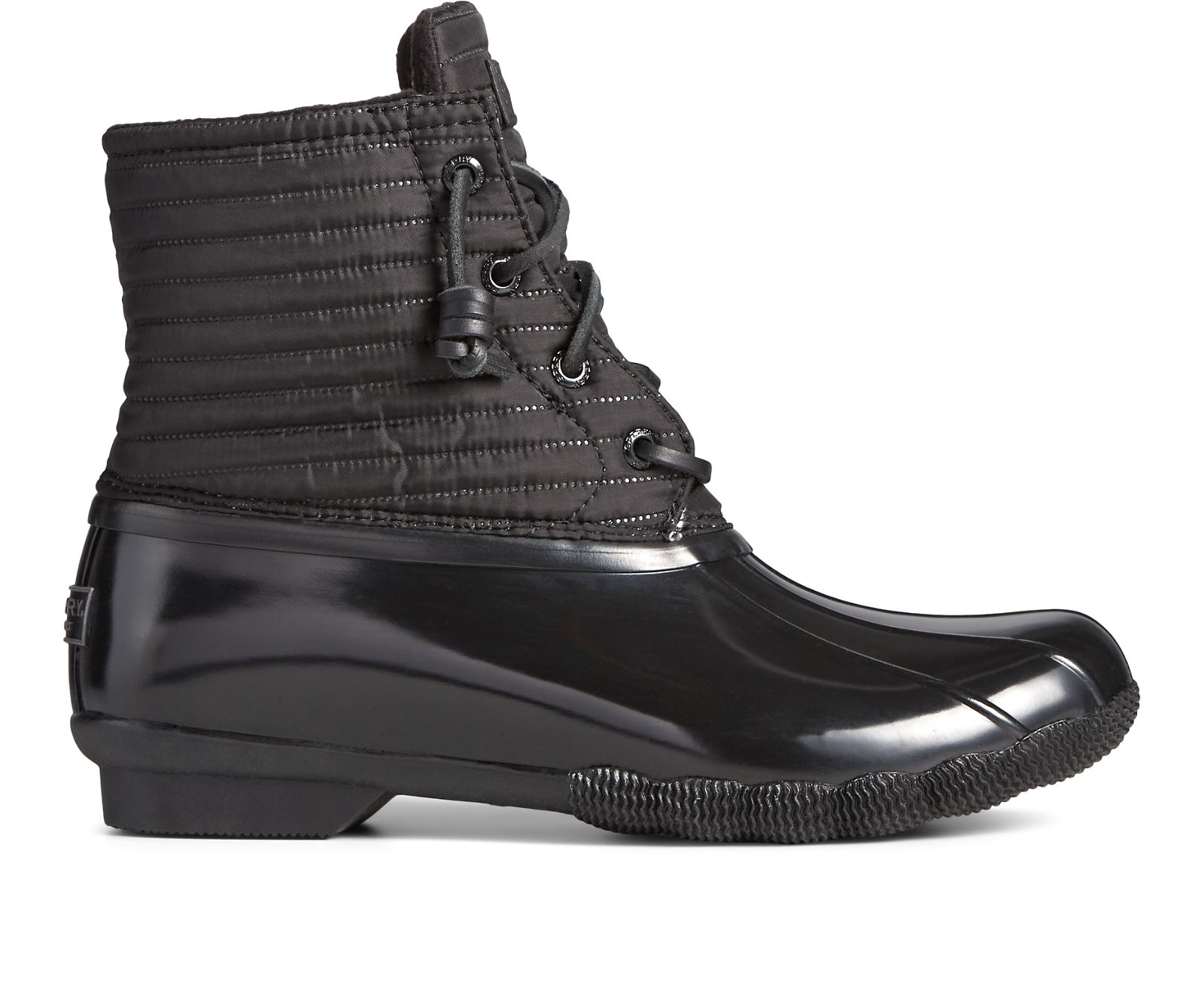 Women's Saltwater Puff Nylon Quilted Duck Boot - Black