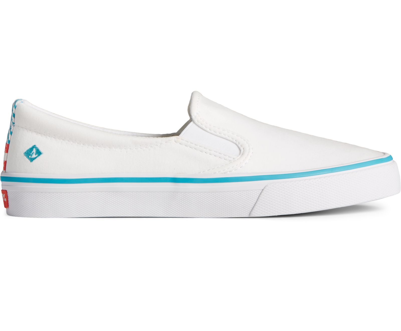Women's Crest Twin Gore Twisted Textile Slip On Sneaker - White