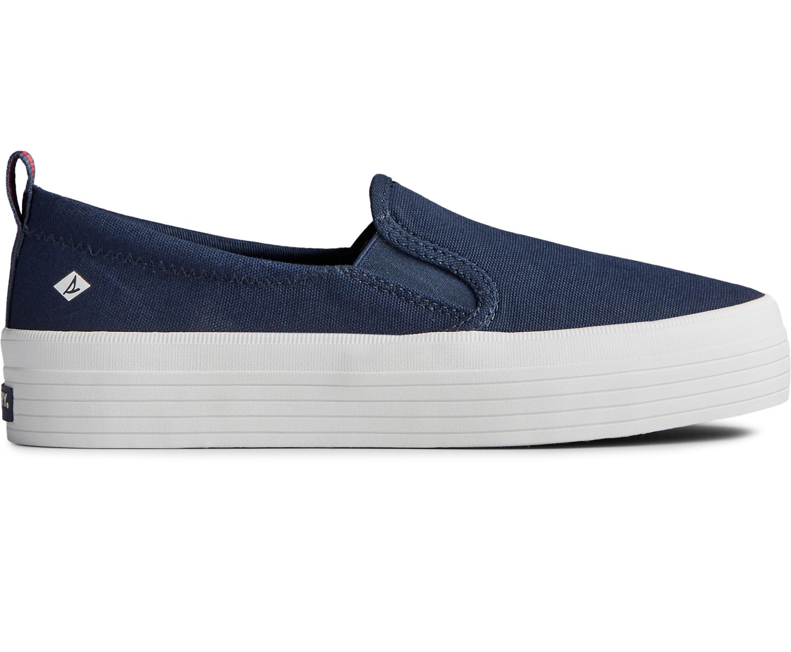 Women's Crest Twin Gore Platform Slip On Sneaker - Navy