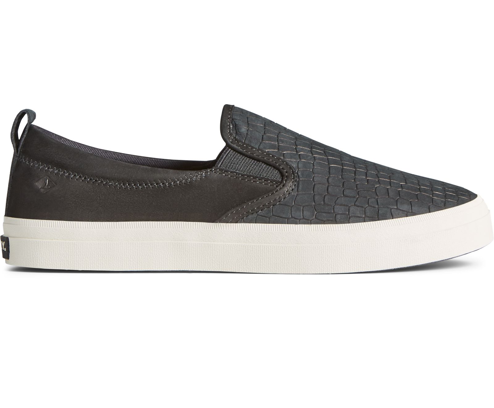 Women's Crest Twin Gore PLUSHWAVE Leather Slip On Sneaker - Black