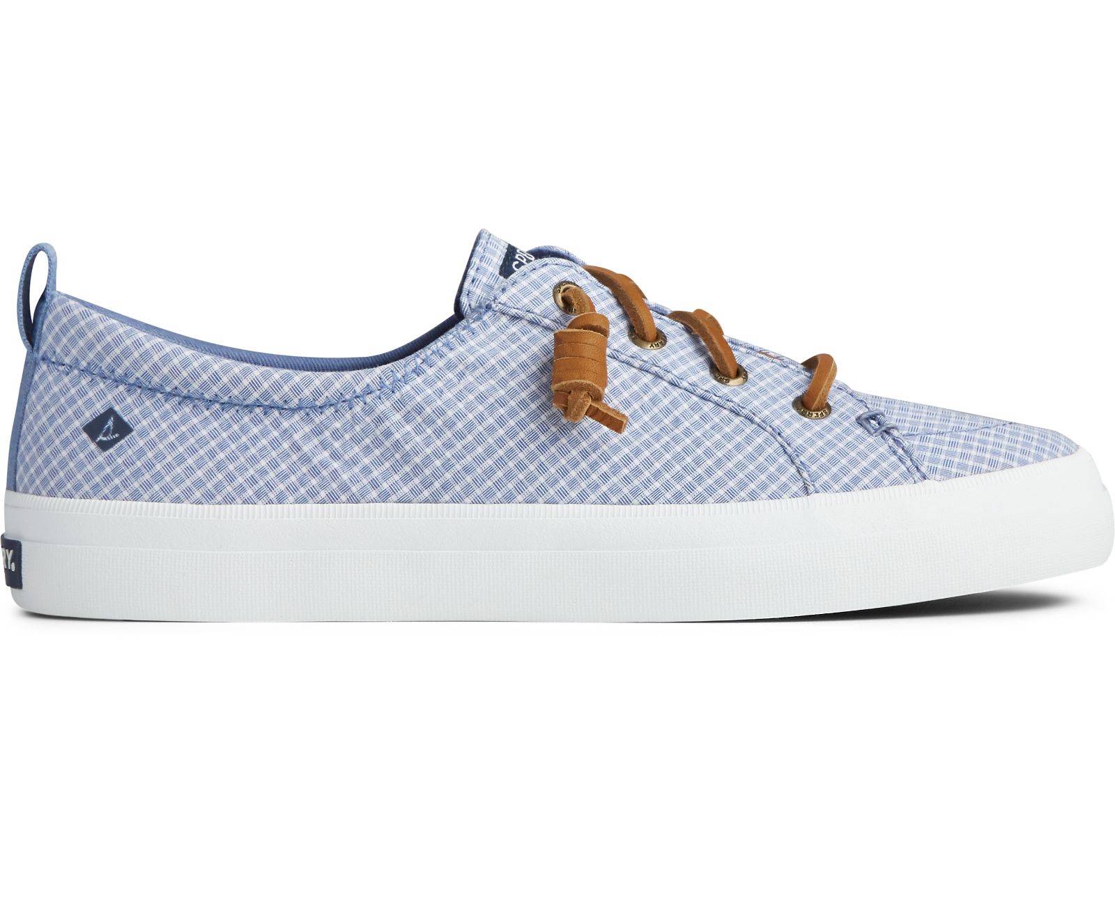 Women's Crest Vibe Mini Check Sneaker - Blue/White - Click Image to Close