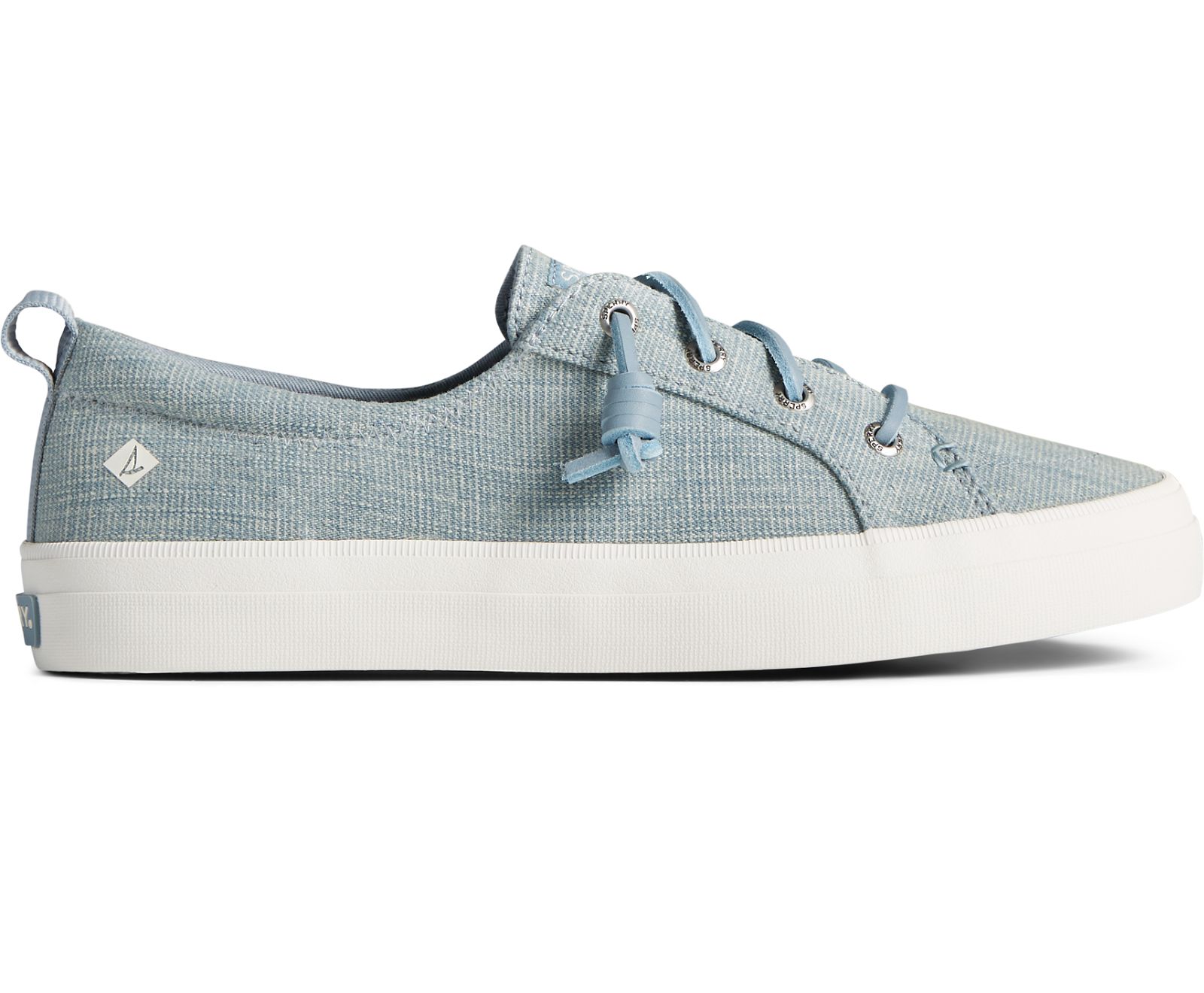 Women's Crest Vibe Textured Denim Sneaker - Blue - Click Image to Close