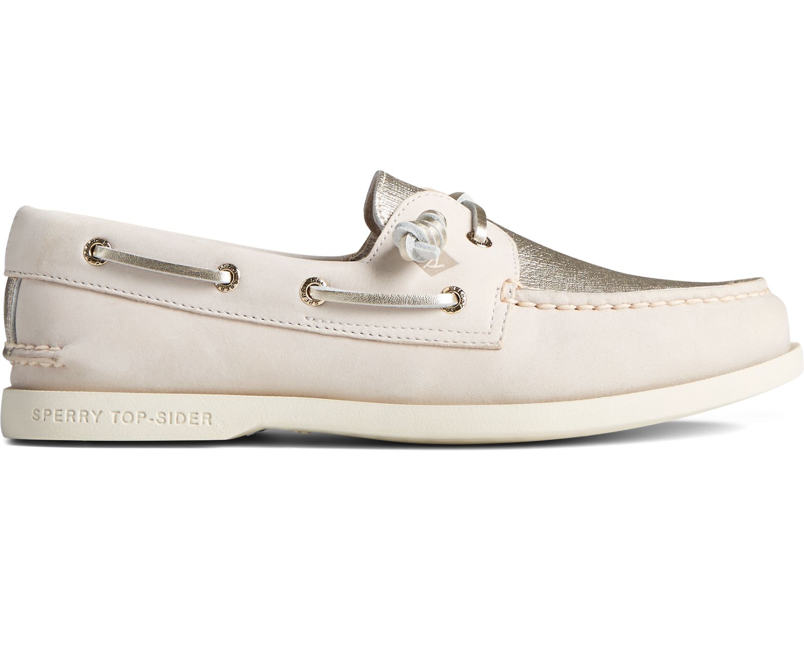 Women's Authentic Original Vida PLUSHWAVE Metallic Boat Shoe - Gold - Click Image to Close