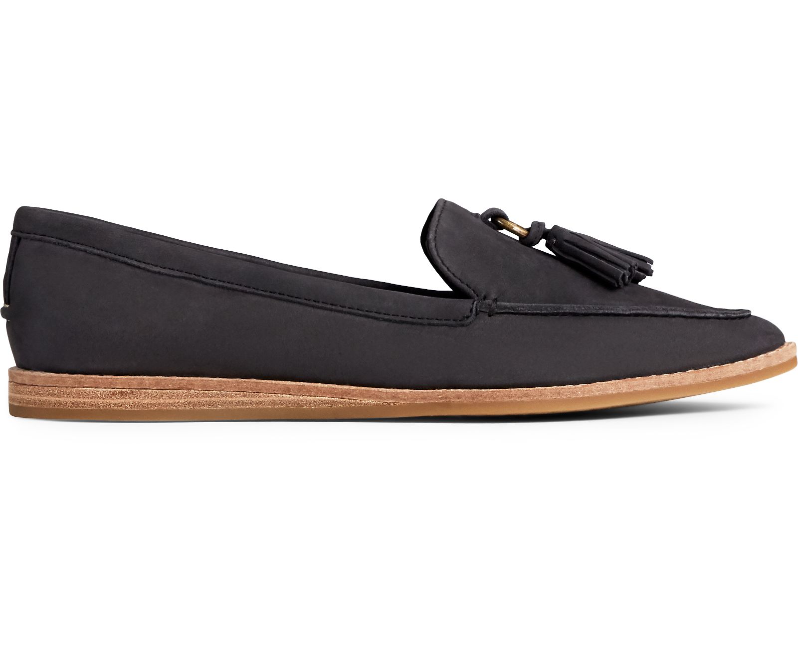 Women's Saybrook Slip On Leather Loafer - Black - Click Image to Close