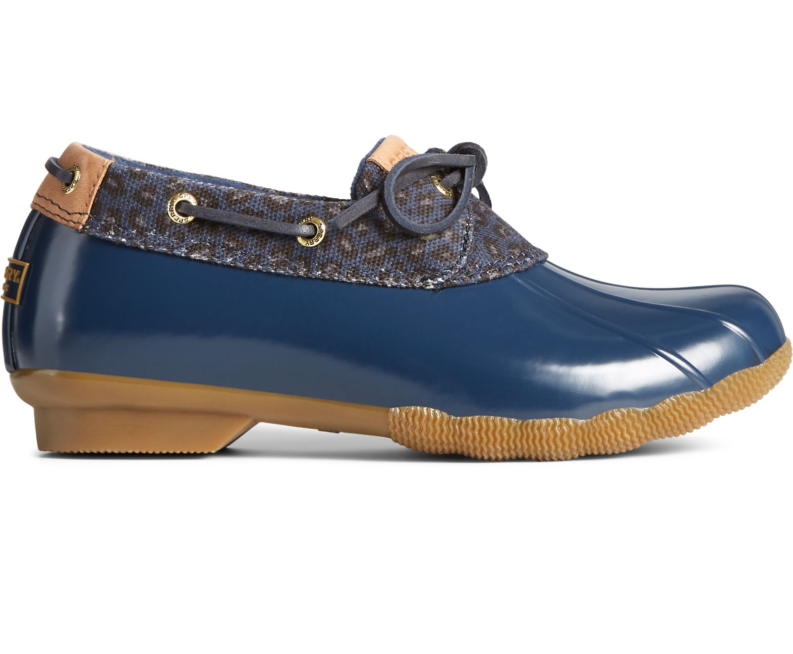 Women's Saltwater Cheetah 1-Eye Duck Boot - Navy