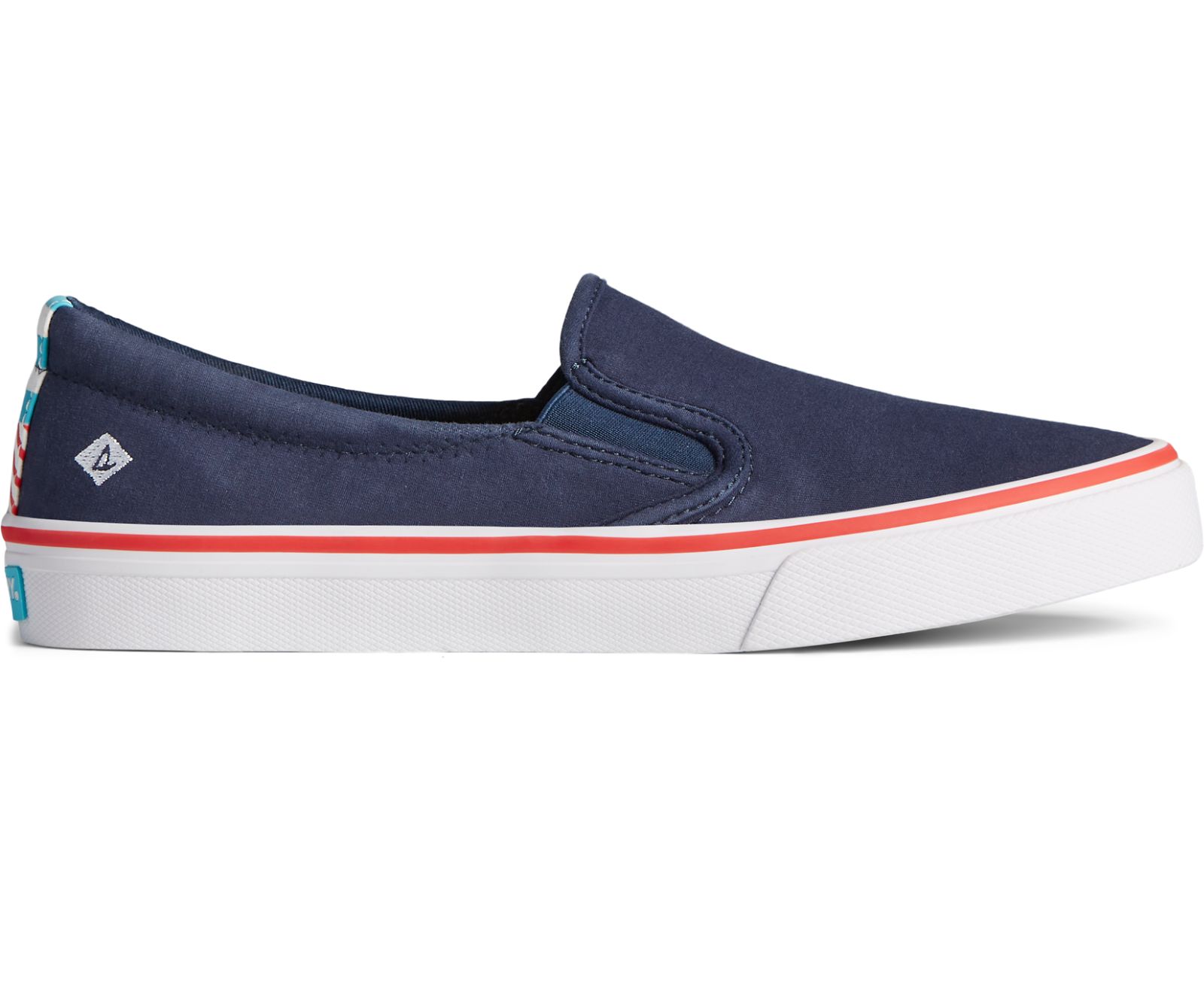 Women's Crest Twin Gore Twisted Textile Slip On Sneaker - Navy - Click Image to Close