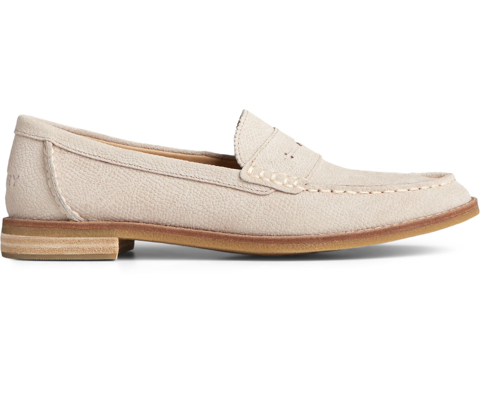 Women's Seaport Penny Serpent Leather Loafer - Ivory
